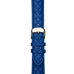 Blue/Gold Leather Band,Premium watch strap