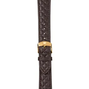 Brown/Gold Leather Band,Premium watch strap