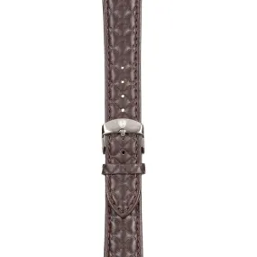 Brown/Silver Leather Band,Premium watch strap