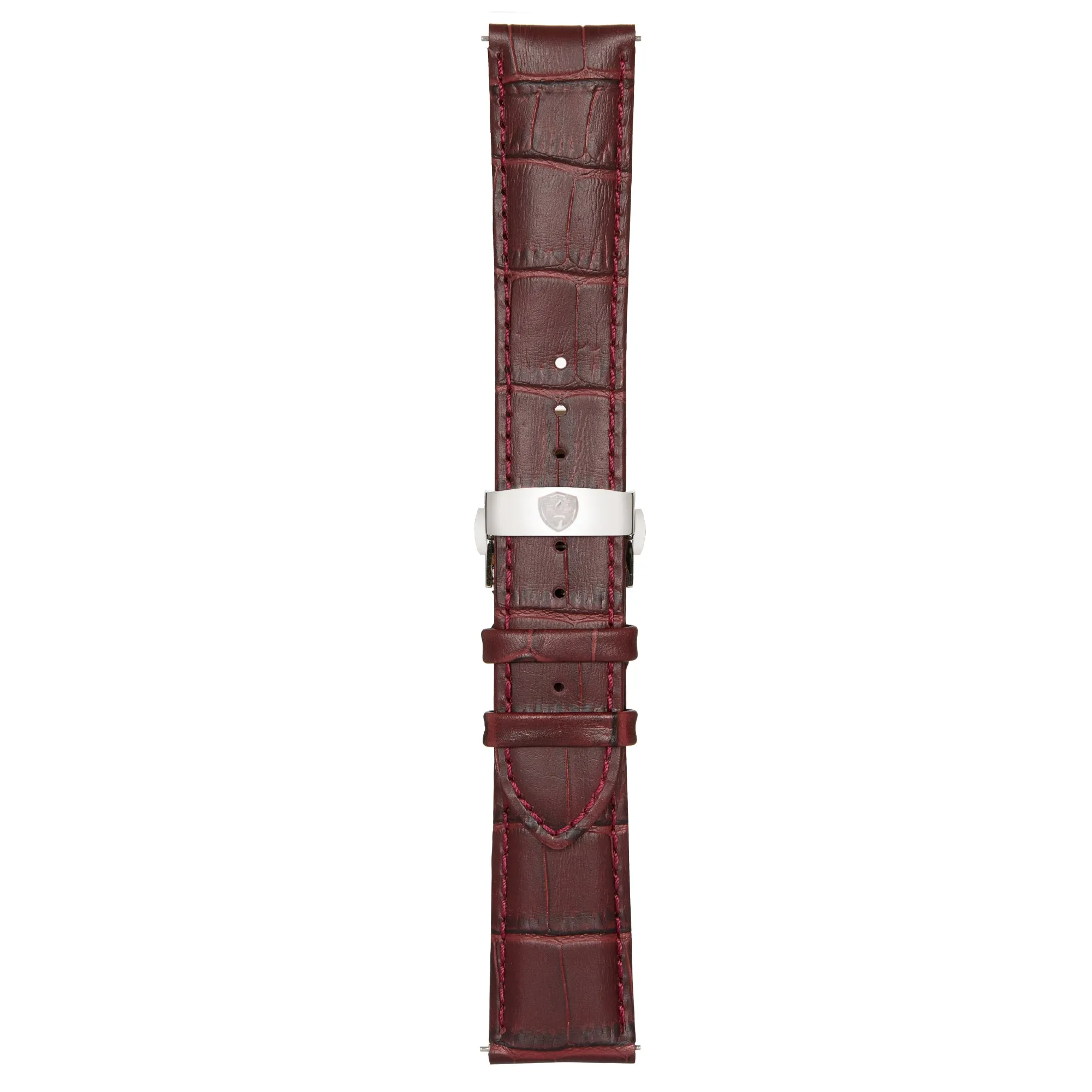 Burgundy Calfskin Leather Band,Premium watch strap