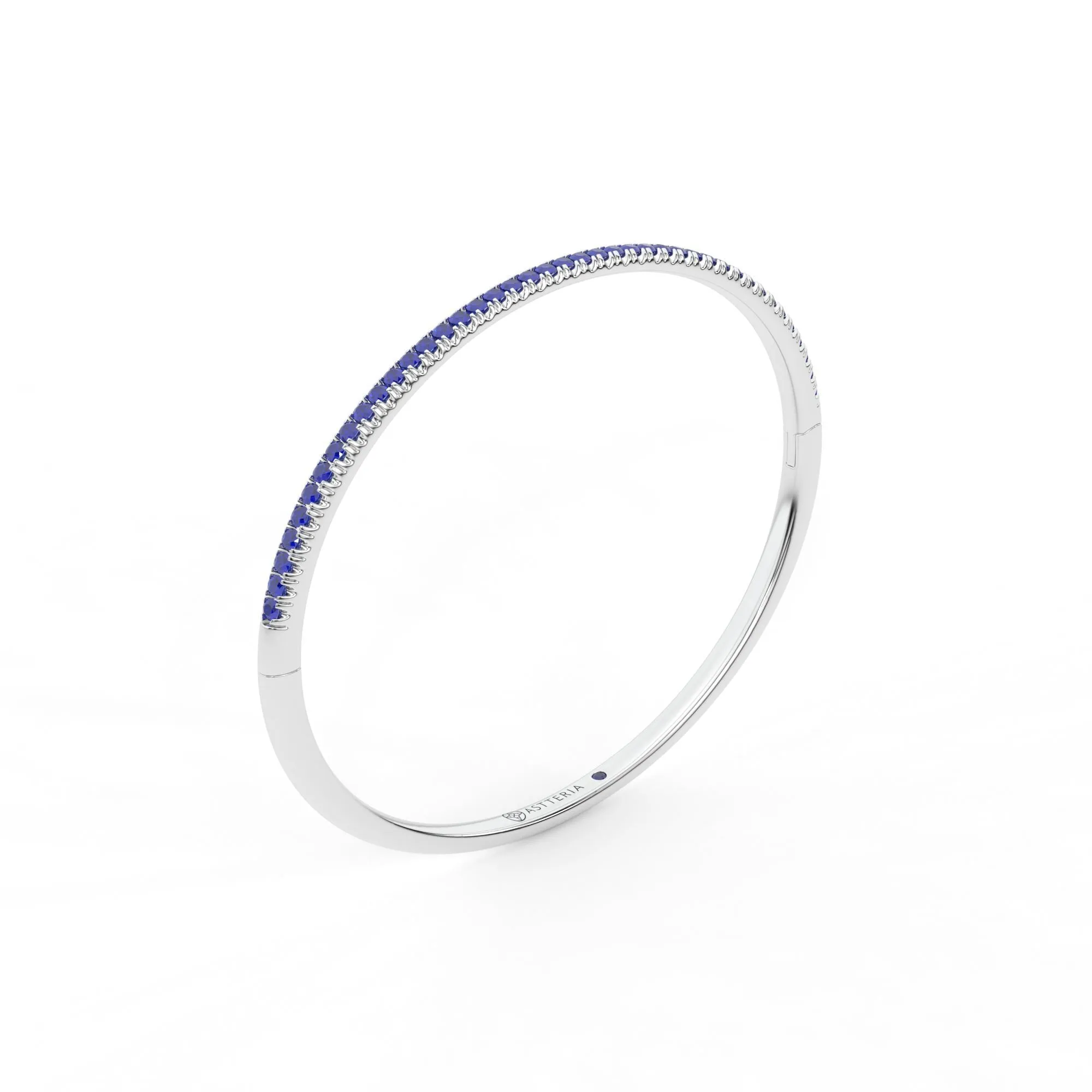 Centuria??Bangle with Half Pav blue sapphire,Sapphire Bracelet