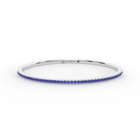 Centuria??Bangle with Half Pav blue sapphire,Sapphire Bracelet