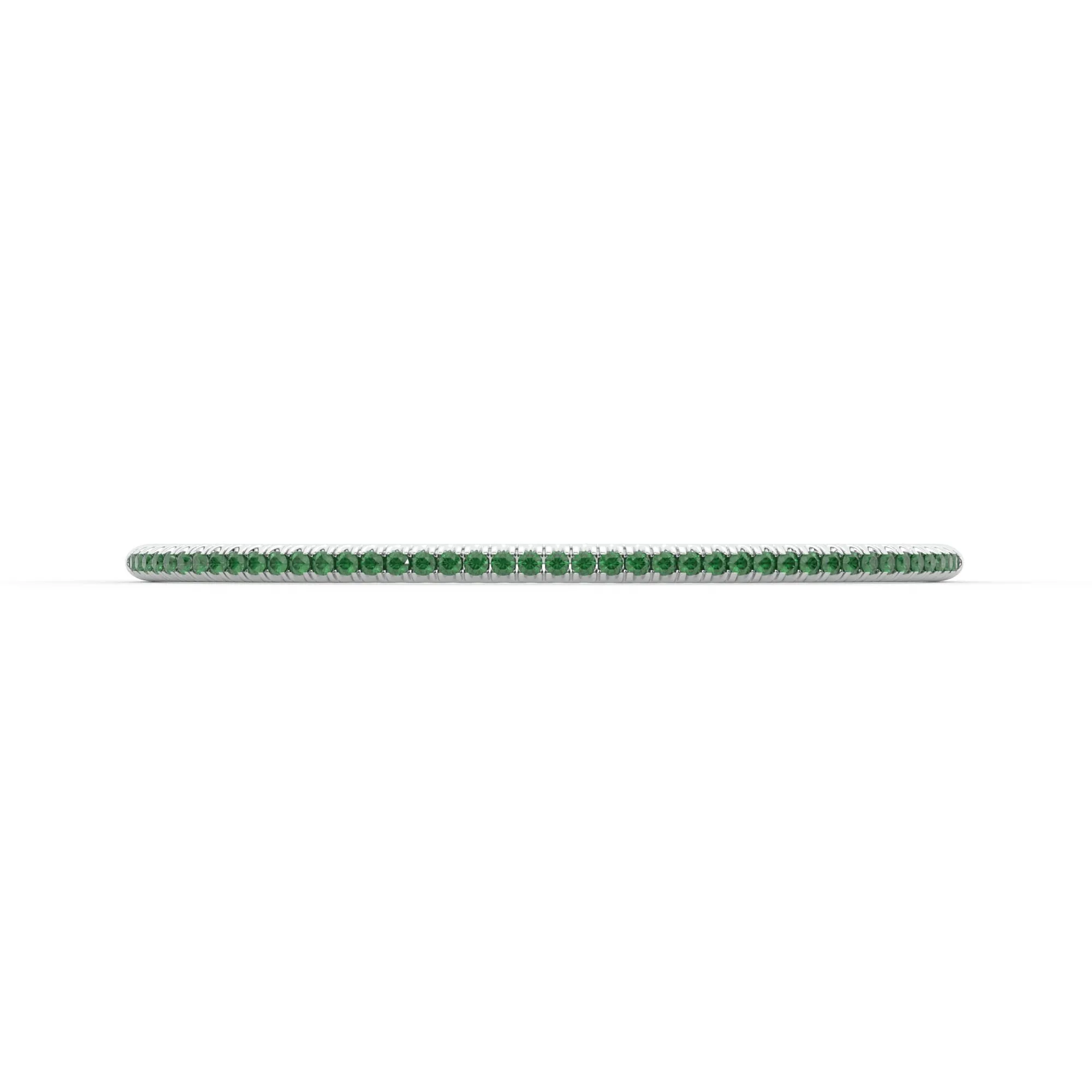 Centuria??Bangle with Half Pav emerald,Emerald Bracelet