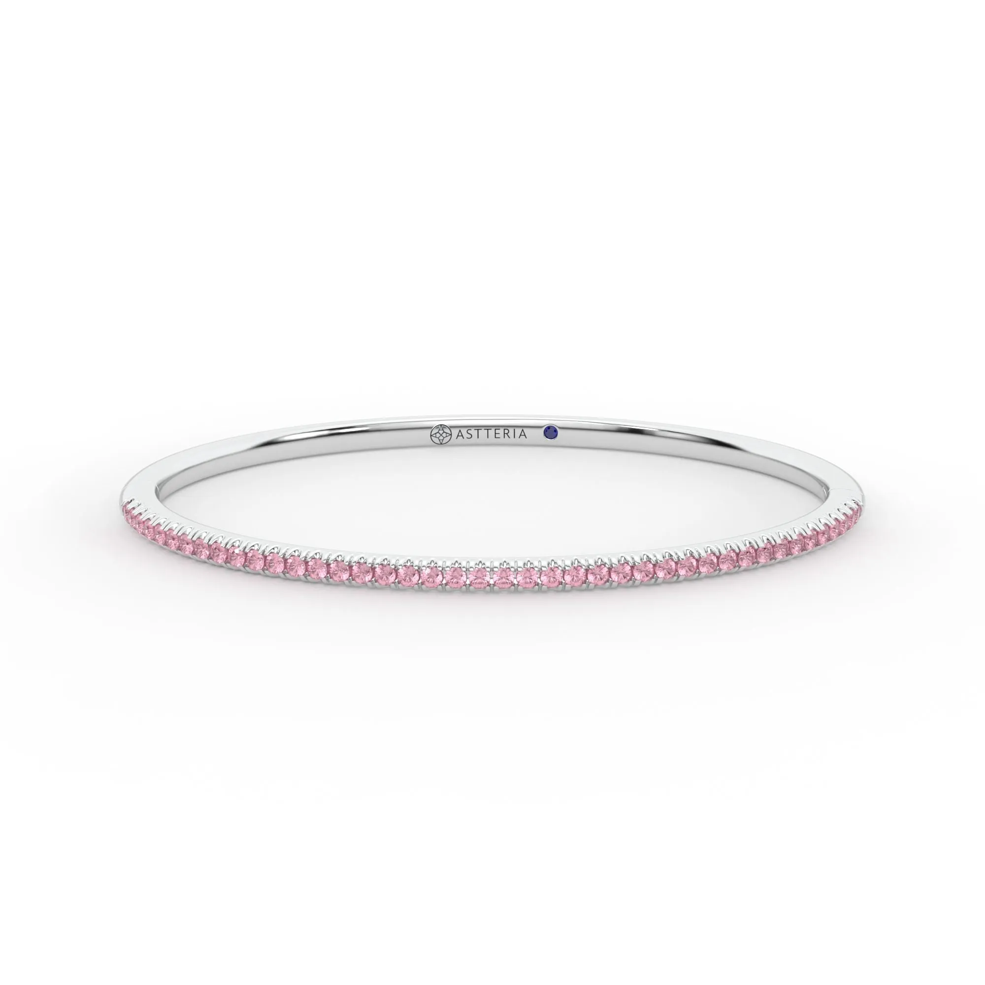 Centuria??Bangle with Half Pav pink sapphire,Sapphire Bracelet