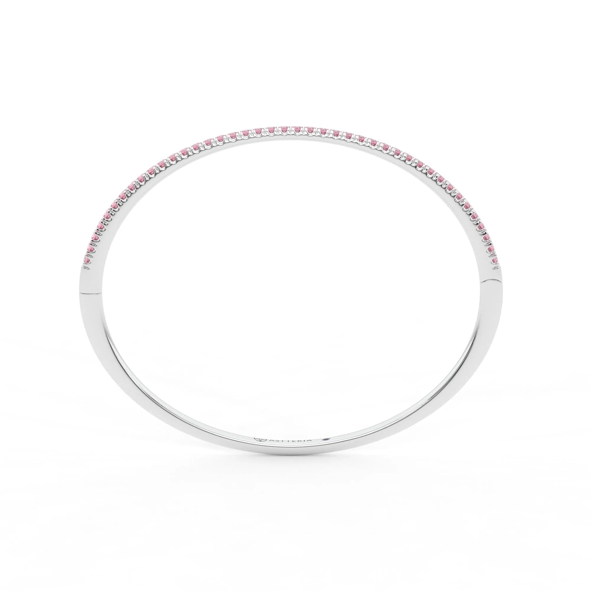 Centuria??Bangle with Half Pav pink sapphire,Sapphire Bracelet