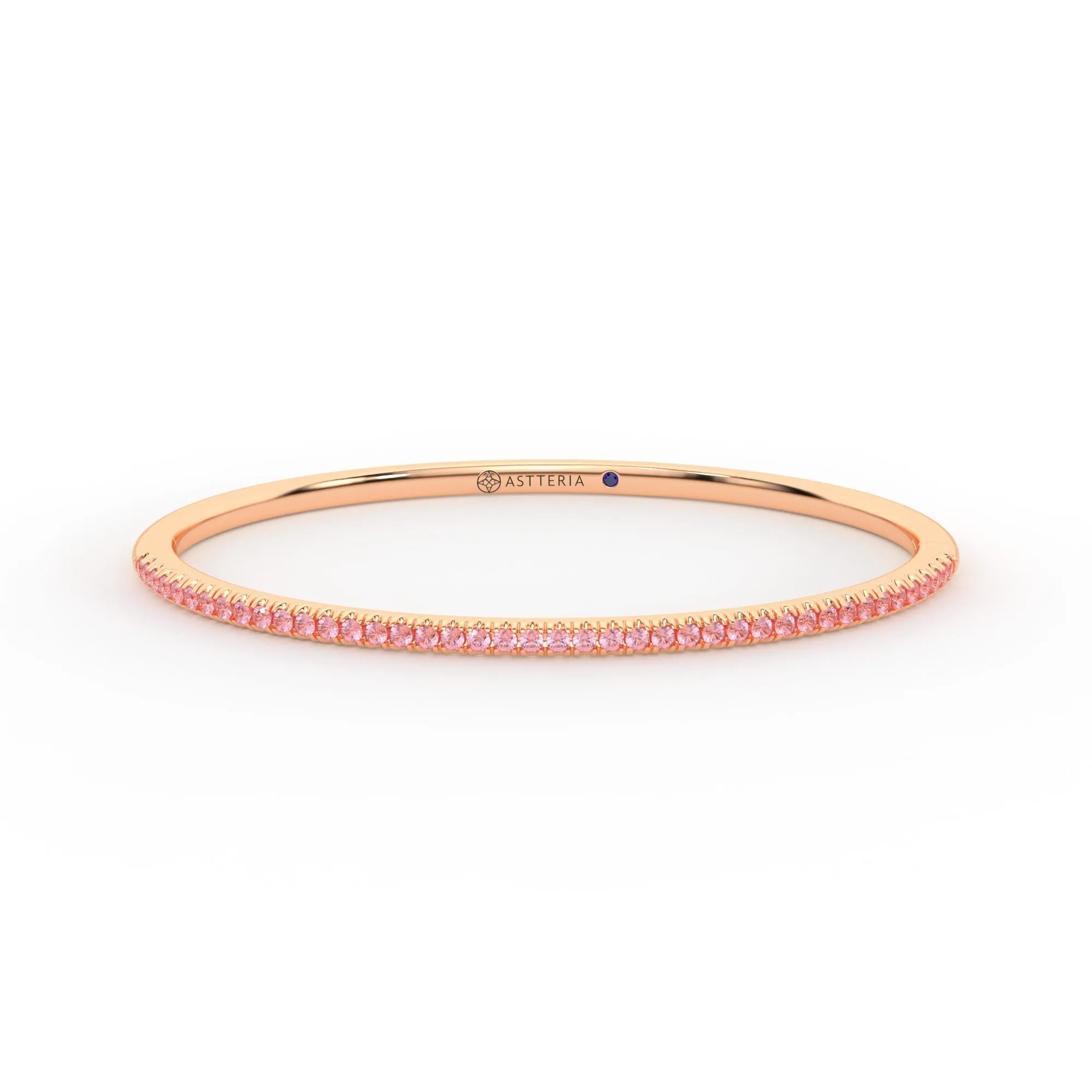 Centuria??Bangle with Half Pav pink sapphire,Sapphire Bracelet