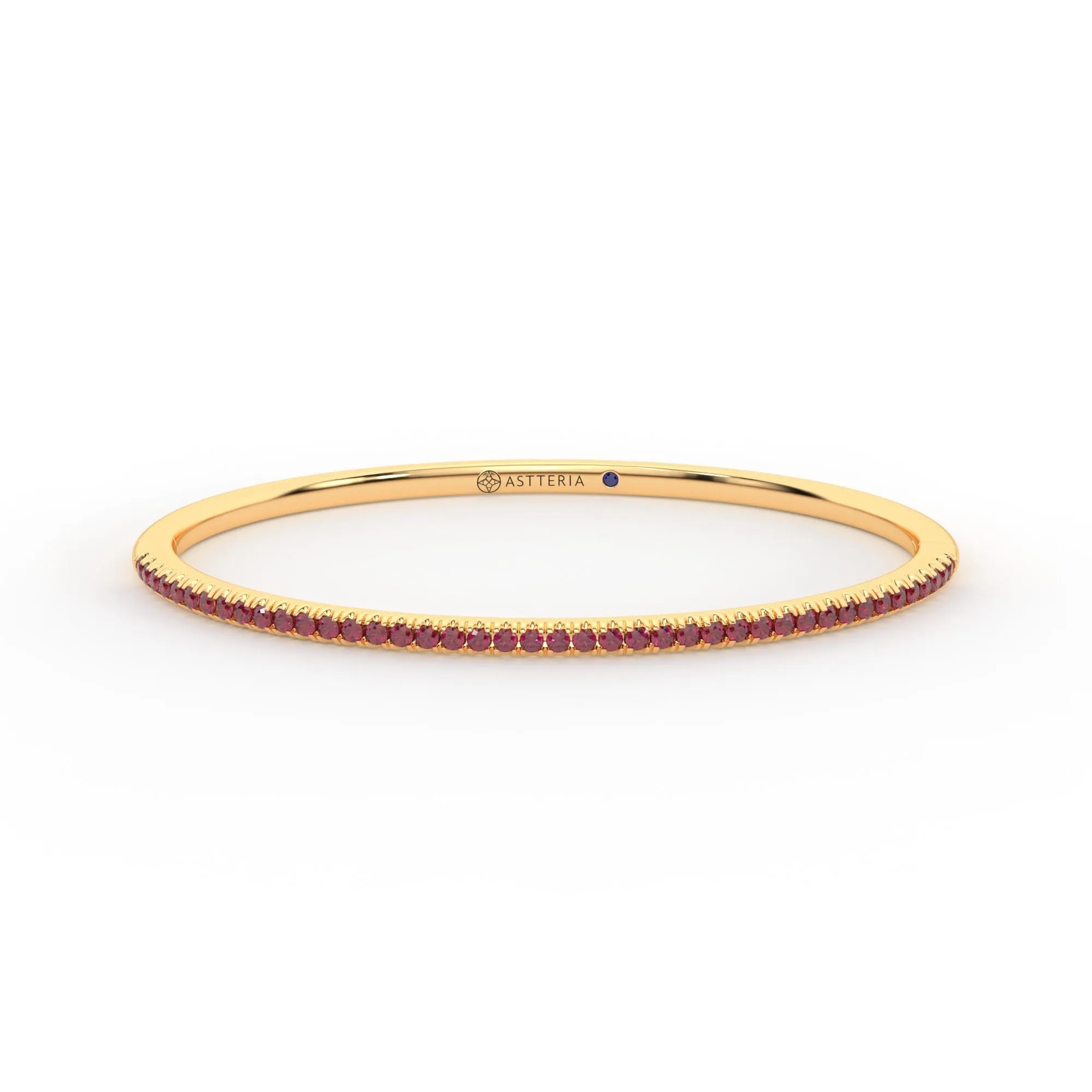 Centuria??Bangle with Half Pav ruby,Ruby Bracelet