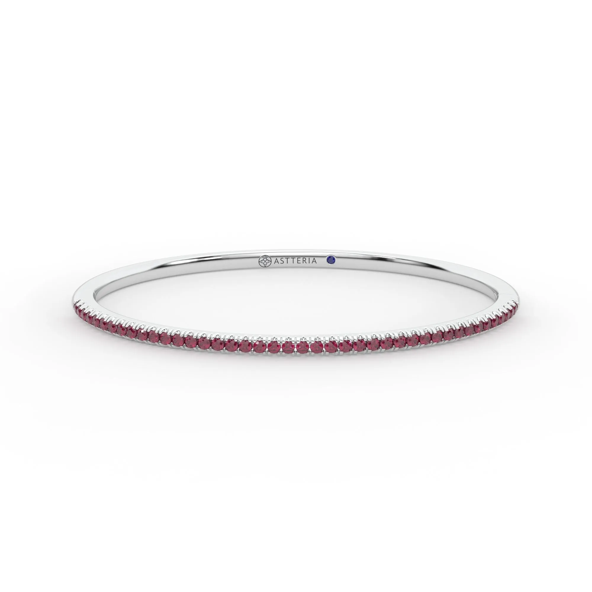 Centuria??Bangle with Half Pav ruby,Ruby Bracelet