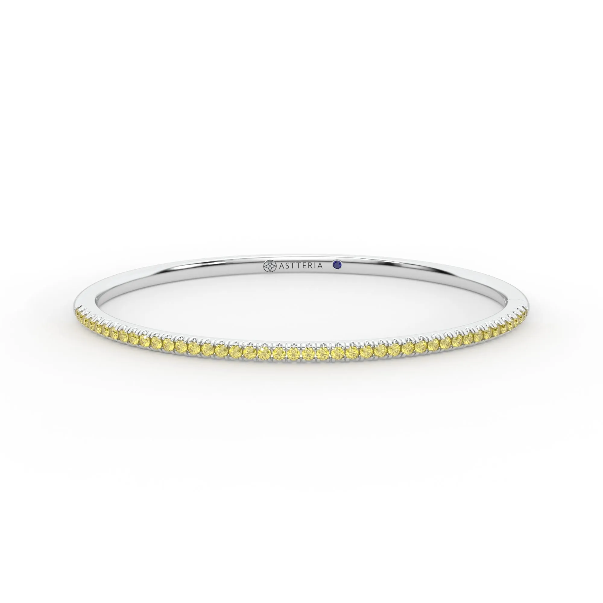 Centuria??Bangle with Half Pav yellow diamonds,Bracelet Diamond Yellow Jewelry