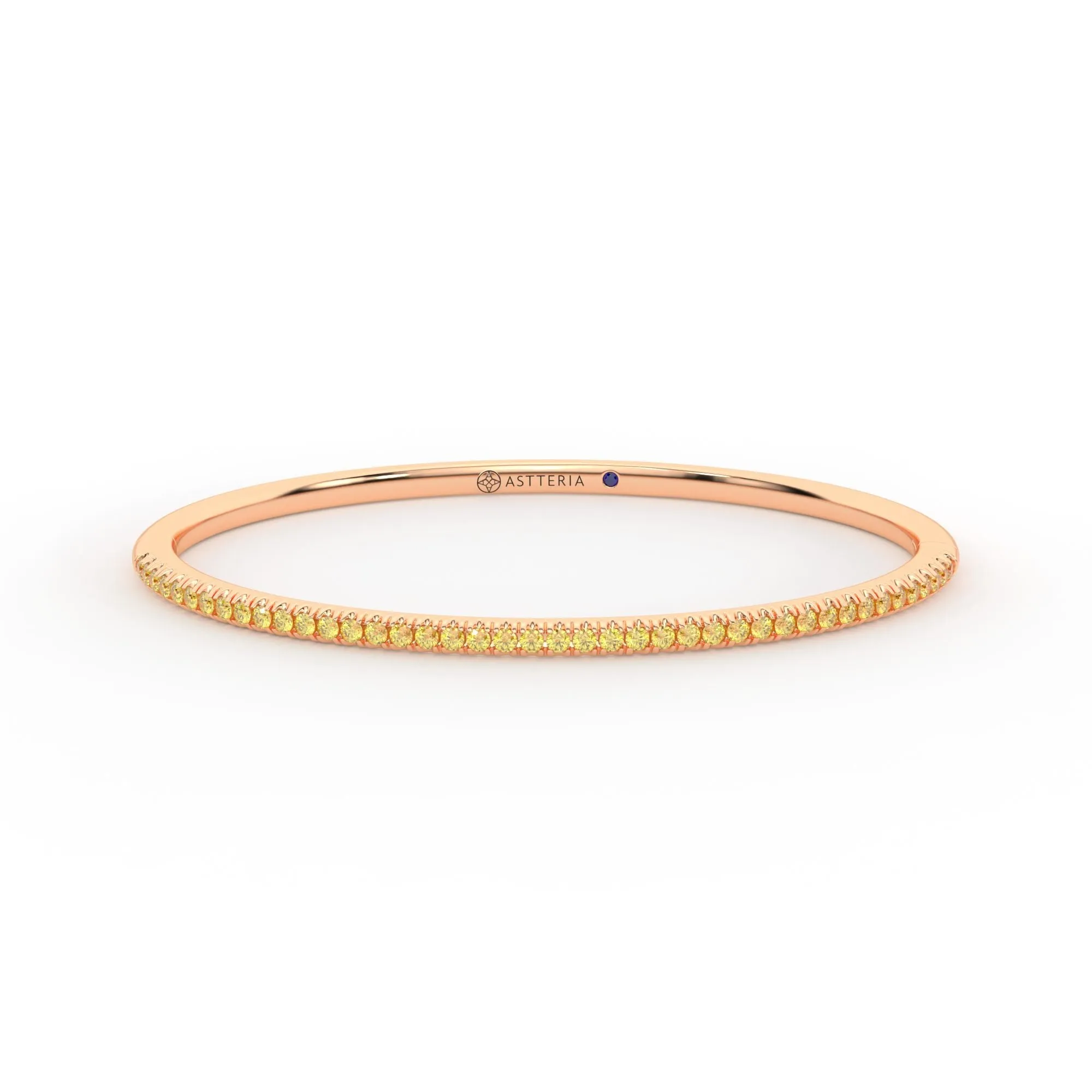 Centuria??Bangle with Half Pav yellow diamonds,Bracelet Diamond Yellow Jewelry