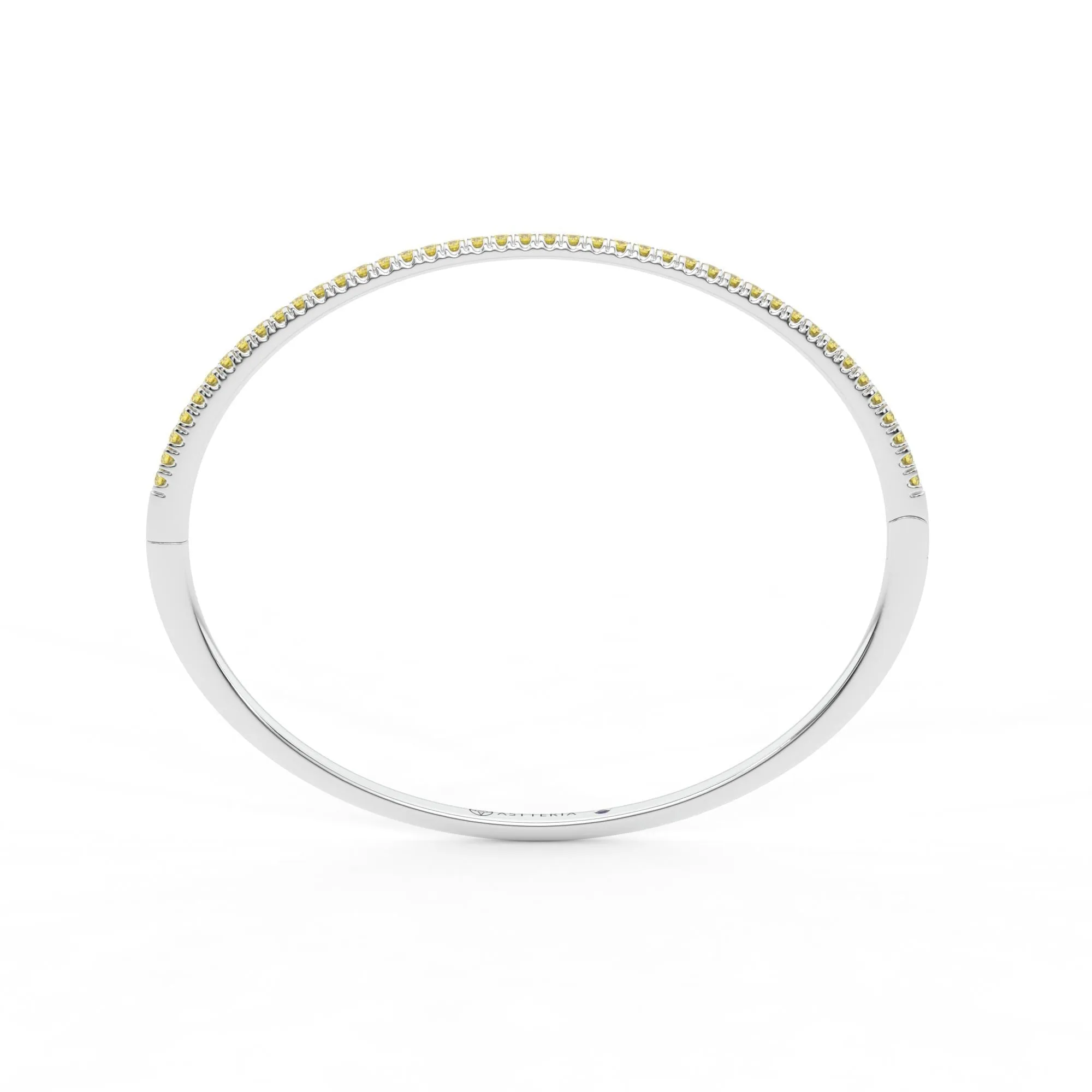 Centuria??Bangle with Half Pav yellow diamonds,Bracelet Diamond Yellow Jewelry