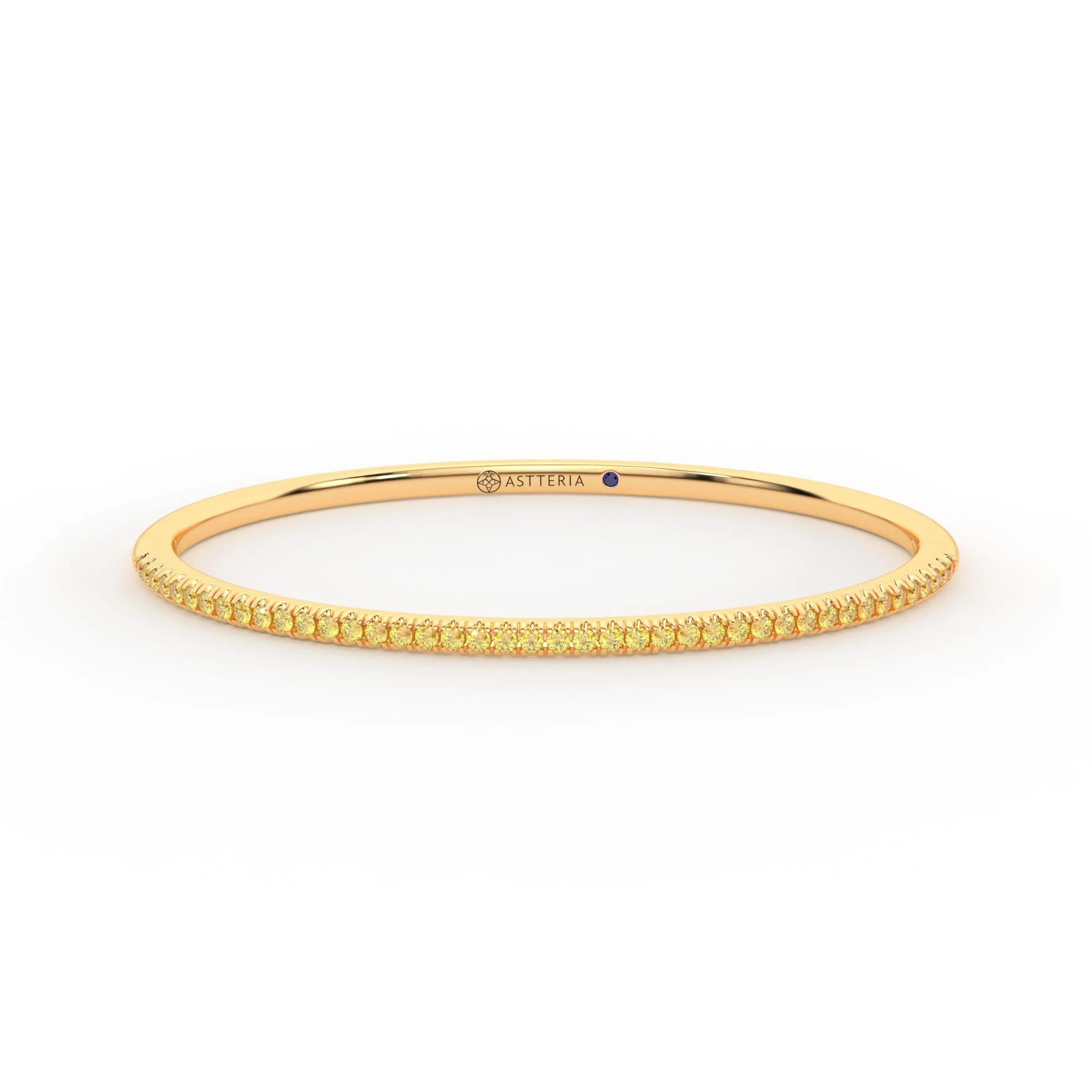 Centuria??Bangle with Half Pav yellow diamonds,Bracelet Diamond Yellow Jewelry