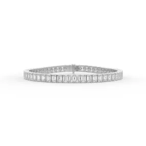 Emerald shape diamond tennis bracelet, 13.0 Ct. TW,Bracelet Jewelry