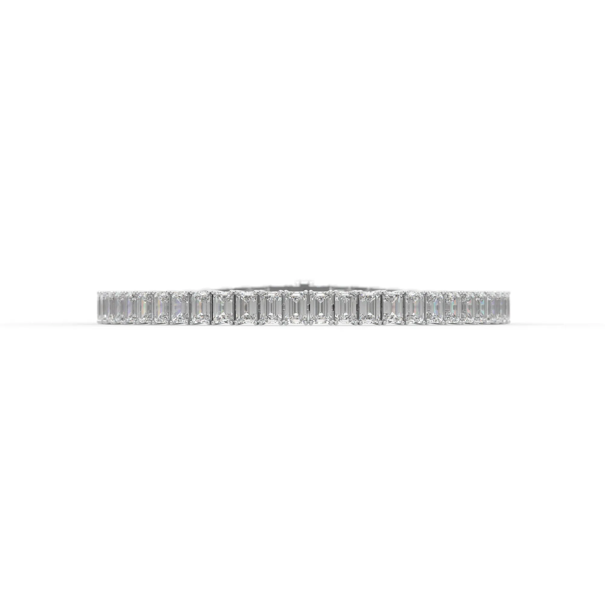 Emerald shape diamond tennis bracelet, 13.0 Ct. TW,Bracelet Jewelry