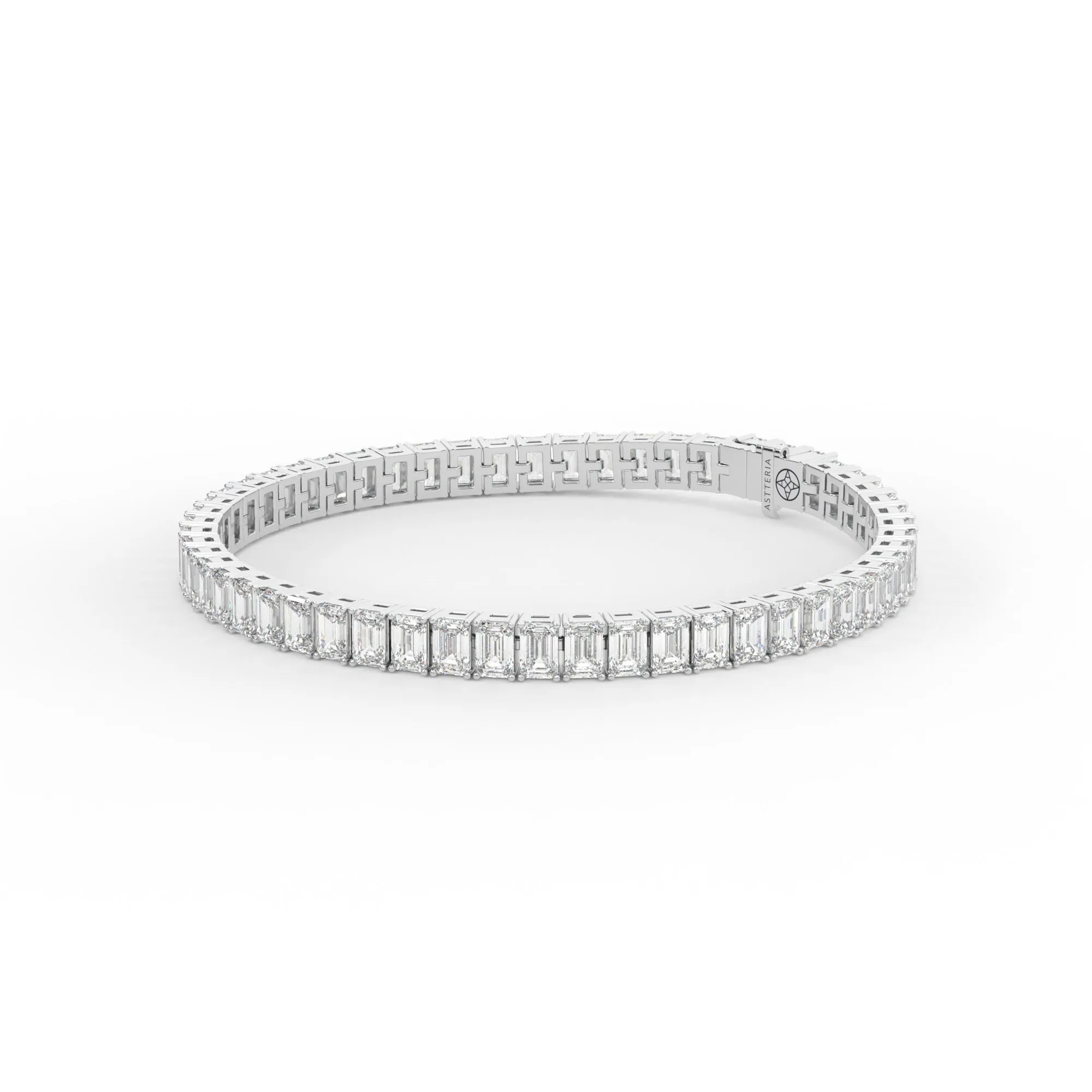 Emerald shape diamond tennis bracelet, 13.0 Ct. TW,Bracelet Jewelry