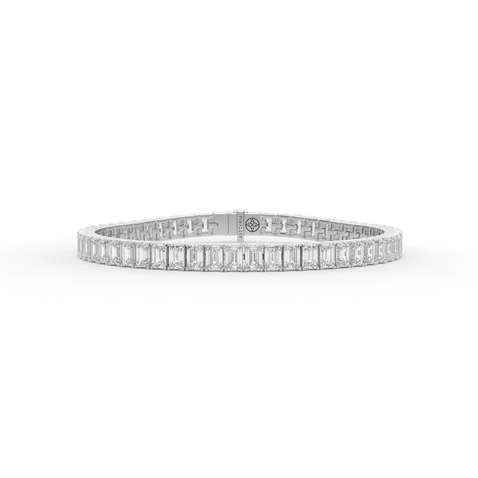Emerald shape diamond tennis bracelet, 13.0 Ct. TW,Bracelet Jewelry