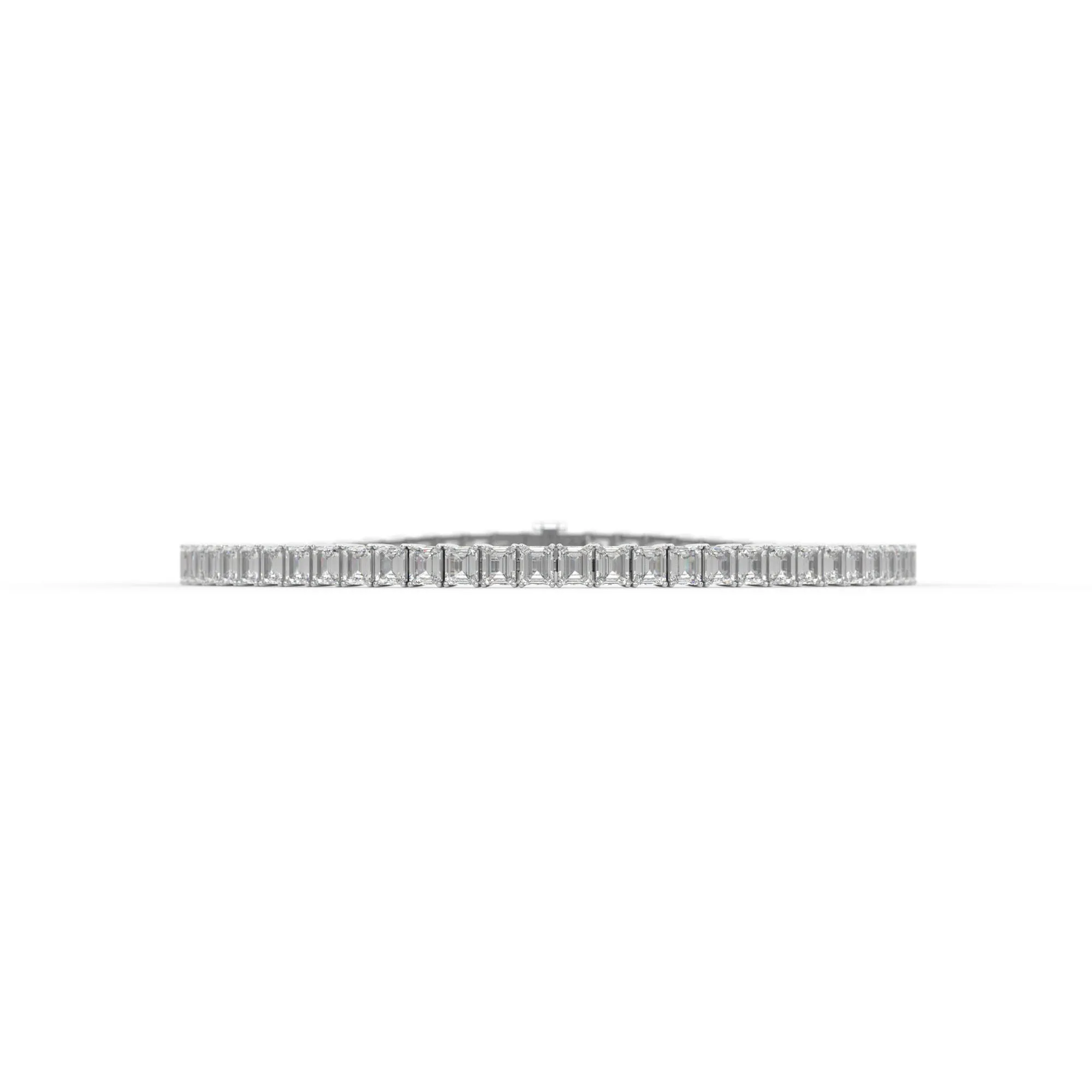 Emerald shape diamond tennis bracelet, 7.0 Ct. TW,Bracelet Jewelry