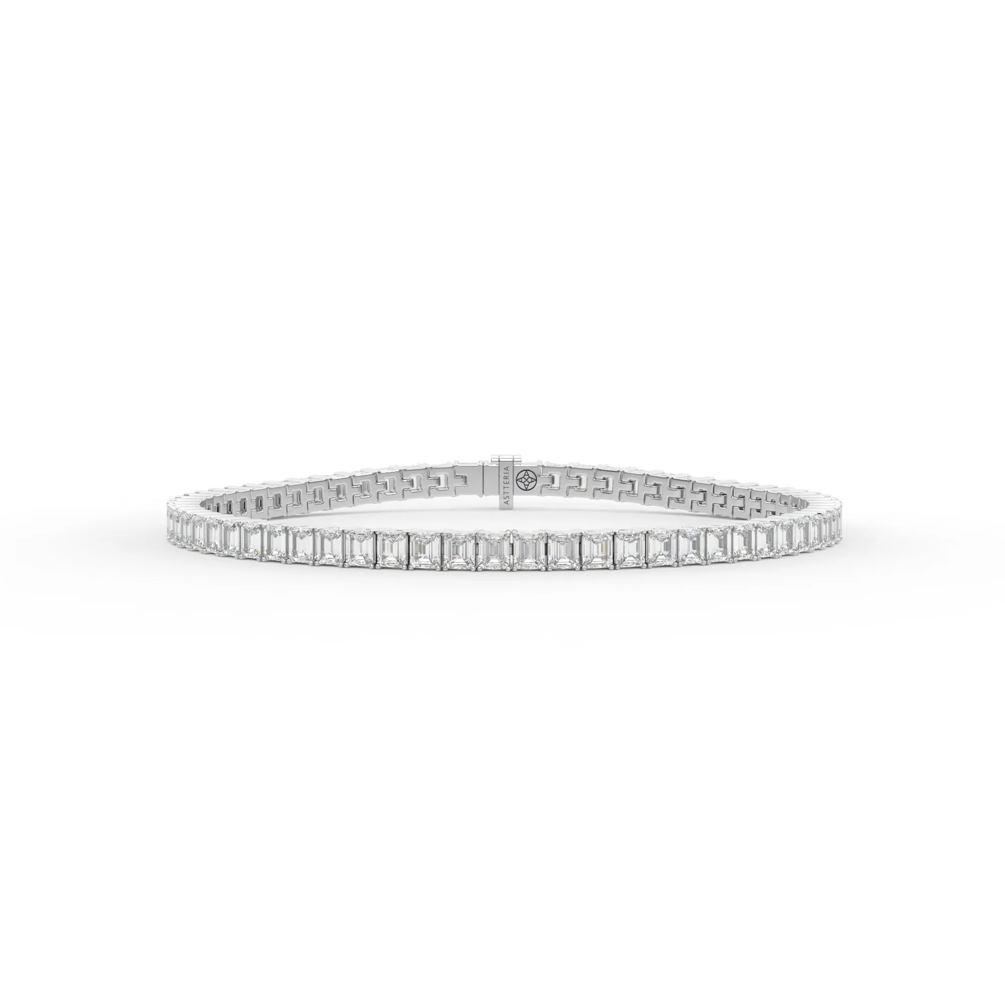 Emerald shape diamond tennis bracelet, 7.0 Ct. TW,Bracelet Jewelry