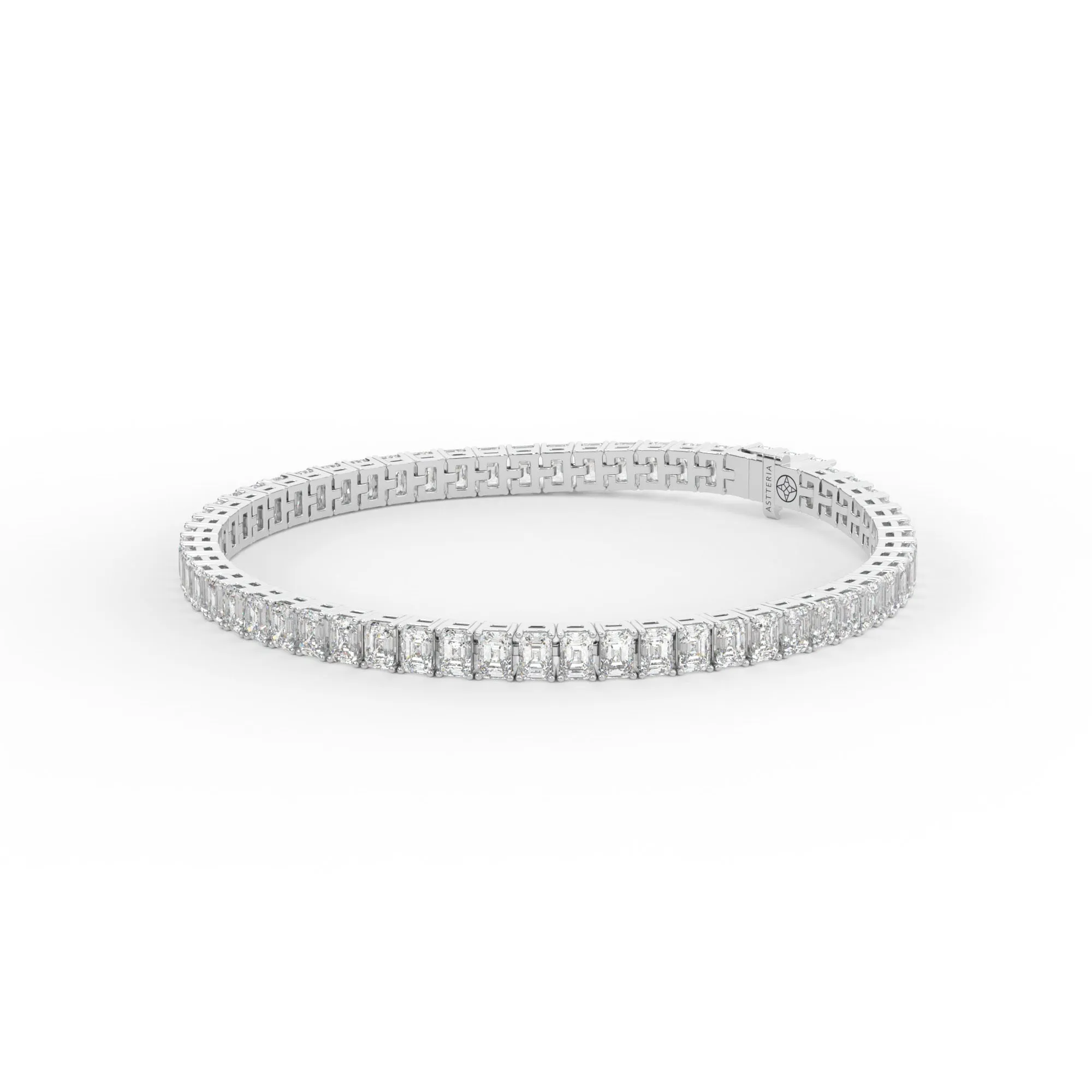 Emerald shape diamond tennis bracelet, 9.0 Ct. TW,Bracelet Jewelry