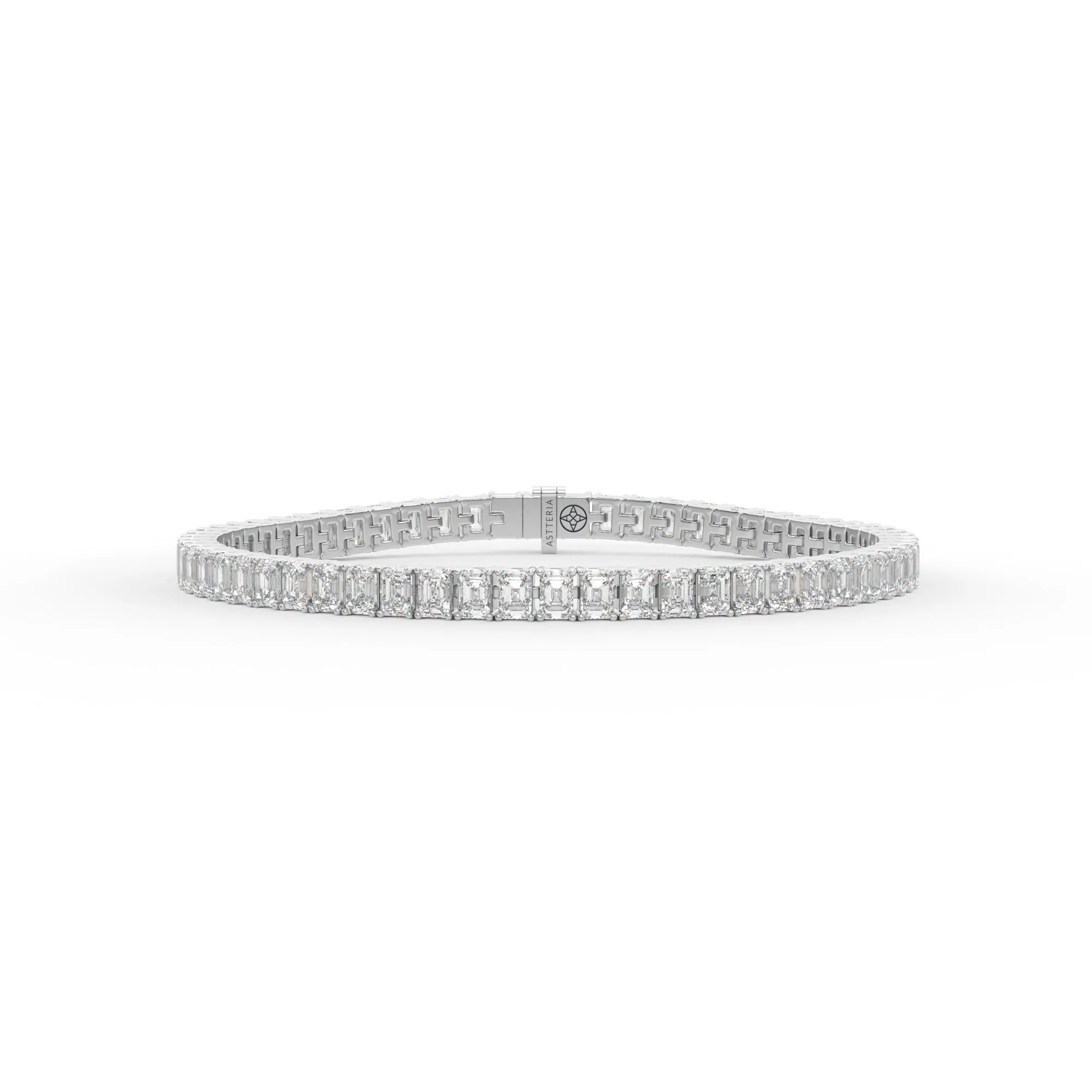 Emerald shape diamond tennis bracelet, 9.0 Ct. TW,Bracelet Jewelry