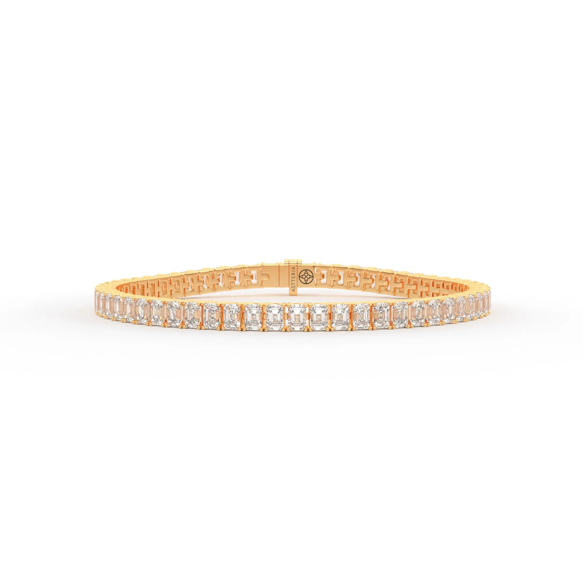 Emerald shape diamond tennis bracelet, 9.0 Ct. TW,Bracelet Jewelry