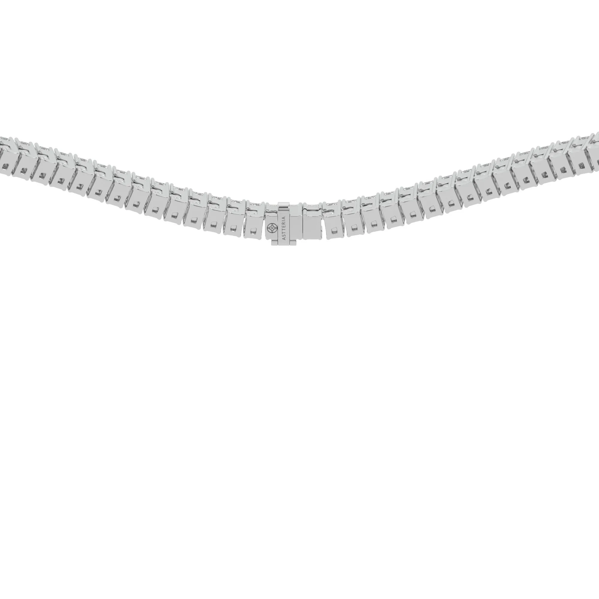 Emerald shape diamond tennis necklace, 16.0 Ct. TW,Pendant&Necklace
