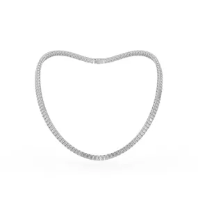 Emerald shape diamond tennis necklace, 29.0 Ct. TW,Pendant&Necklace