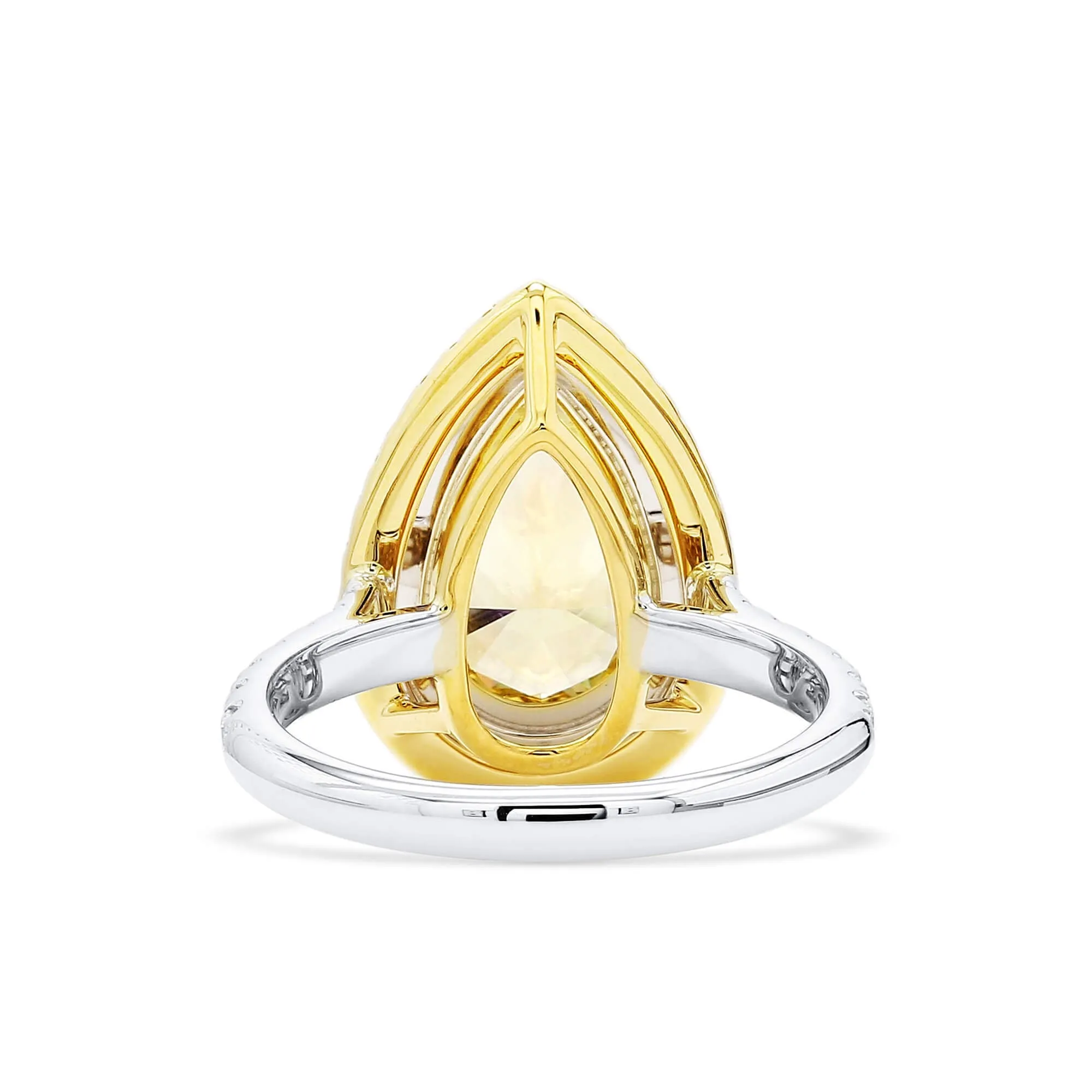 Fancy Brownish Yellow Diamond Ring, 3.23 Ct. TW, Pear shape, GIA Certified,Rings Colored Diamond