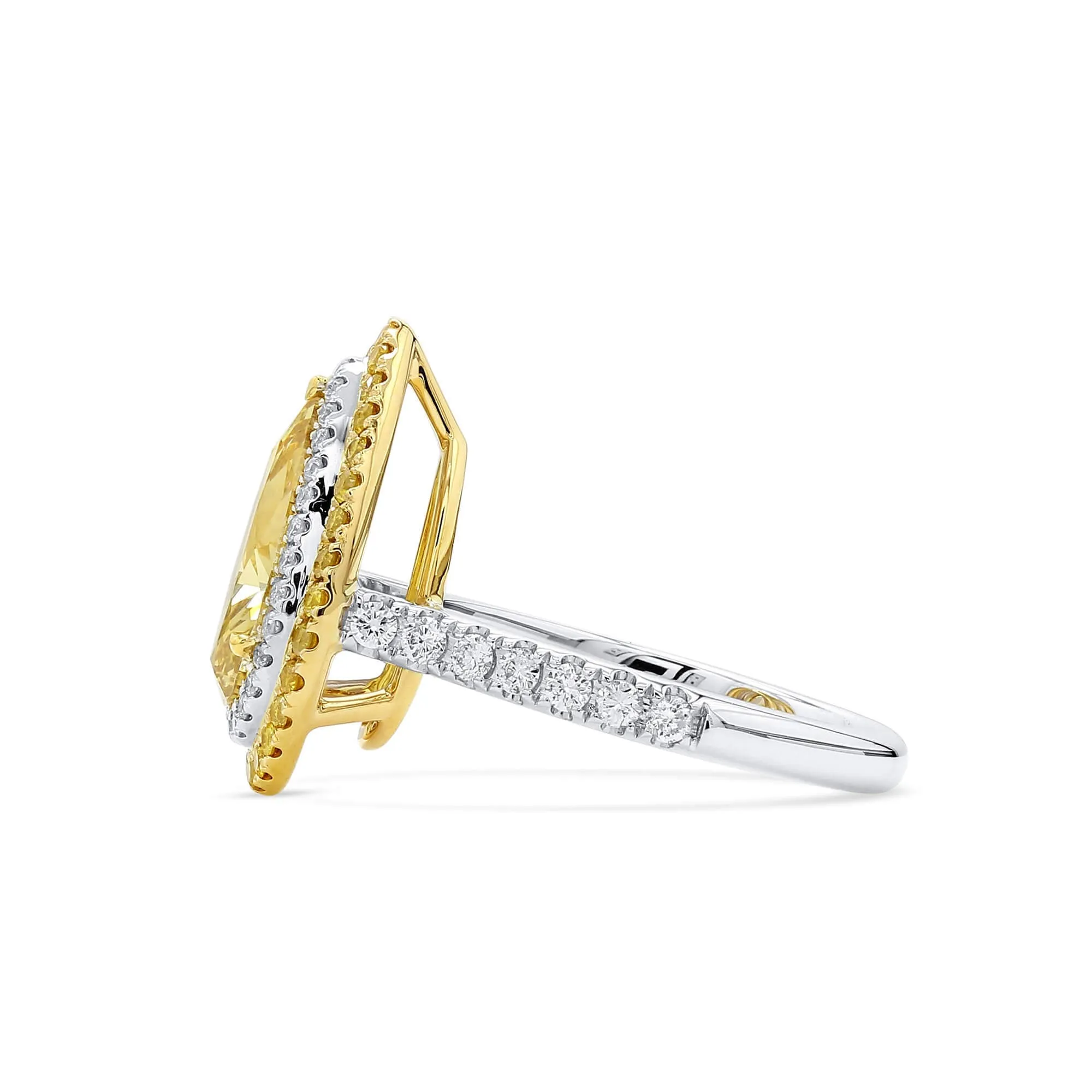 Fancy Brownish Yellow Diamond Ring, 3.23 Ct. TW, Pear shape, GIA Certified,Rings Colored Diamond