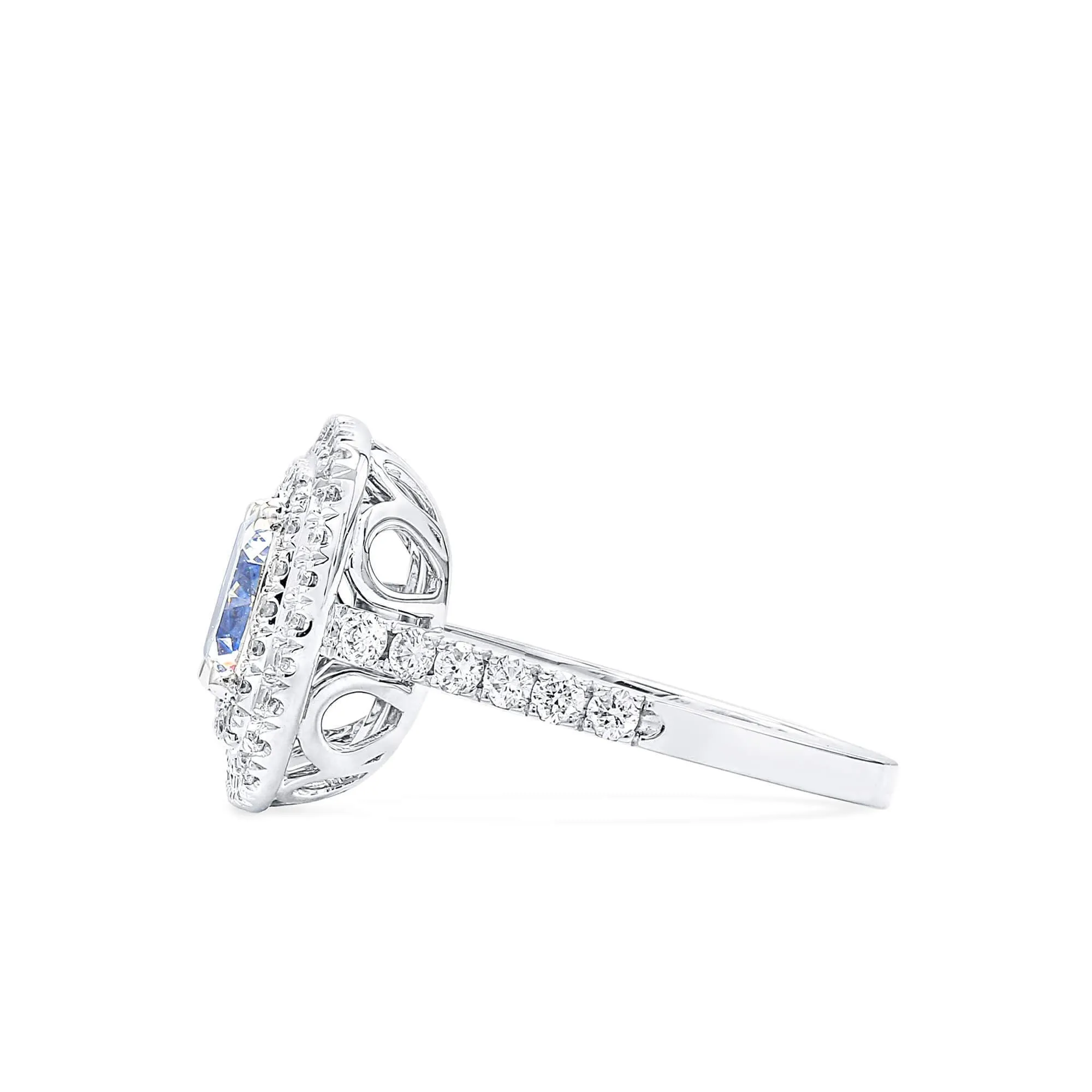 Fancy Green Diamond Ring, 1.81 Ct. TW, Cushion shape, GIA Certified,Rings Jewelry