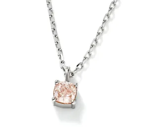 Fancy Light Orangy Pink Diamond Pendant, 0.41 Ct. TW, Cushion shape, GIA Certified,Pendant&Necklace