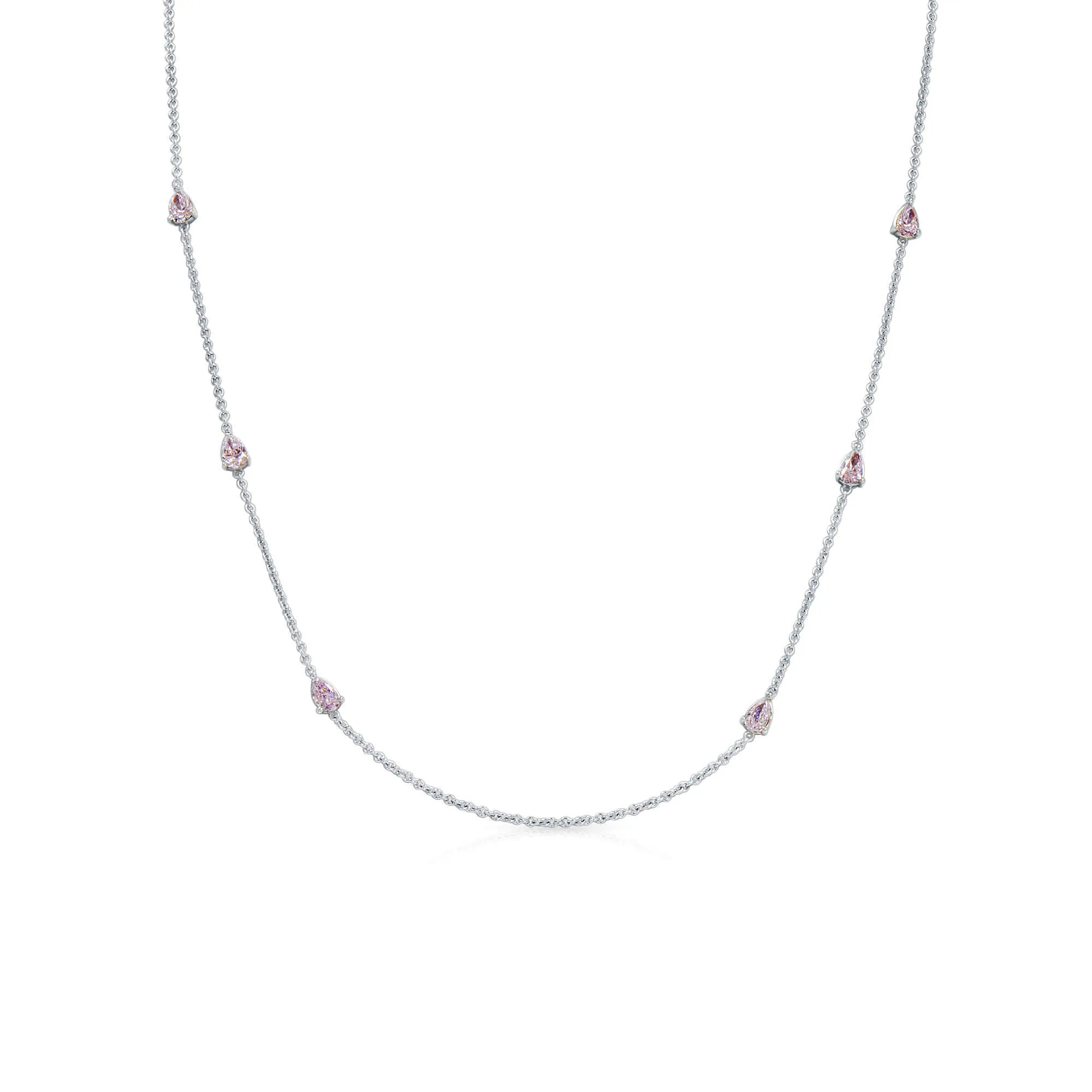 Fancy Light Pink Diamond Necklace, 0.98 Ct. TW, Pear shape,Pendant&Necklace