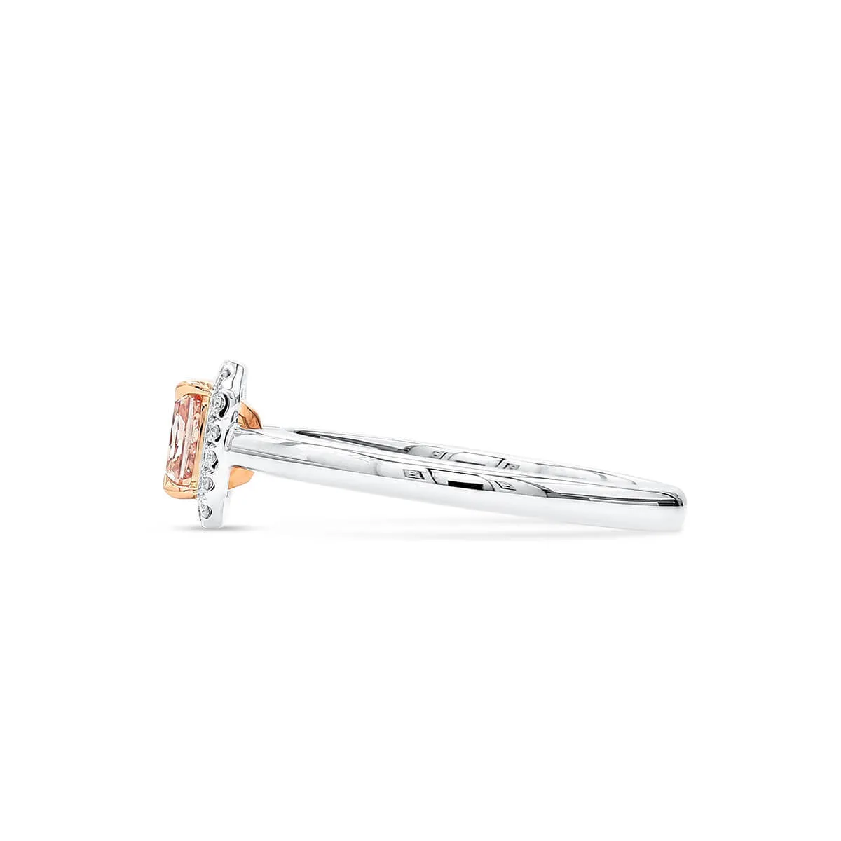 Fancy Light Pink Diamond Ring, 0.75 Ct. TW, Radiant shape, GIA Certified,Rings Colored Diamond