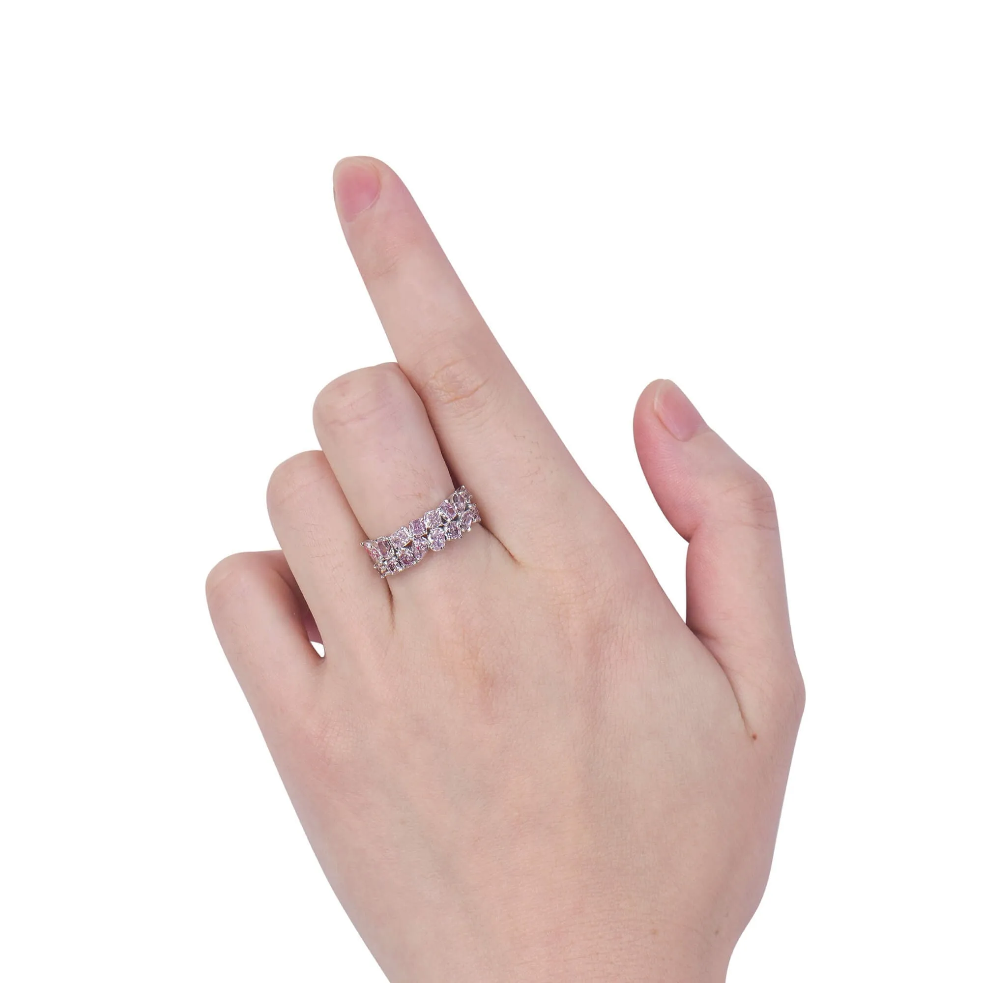 Fancy Light Pink Diamond Ring, 2.17 Ct. TW, MIX shape,Rings Colored Diamond
