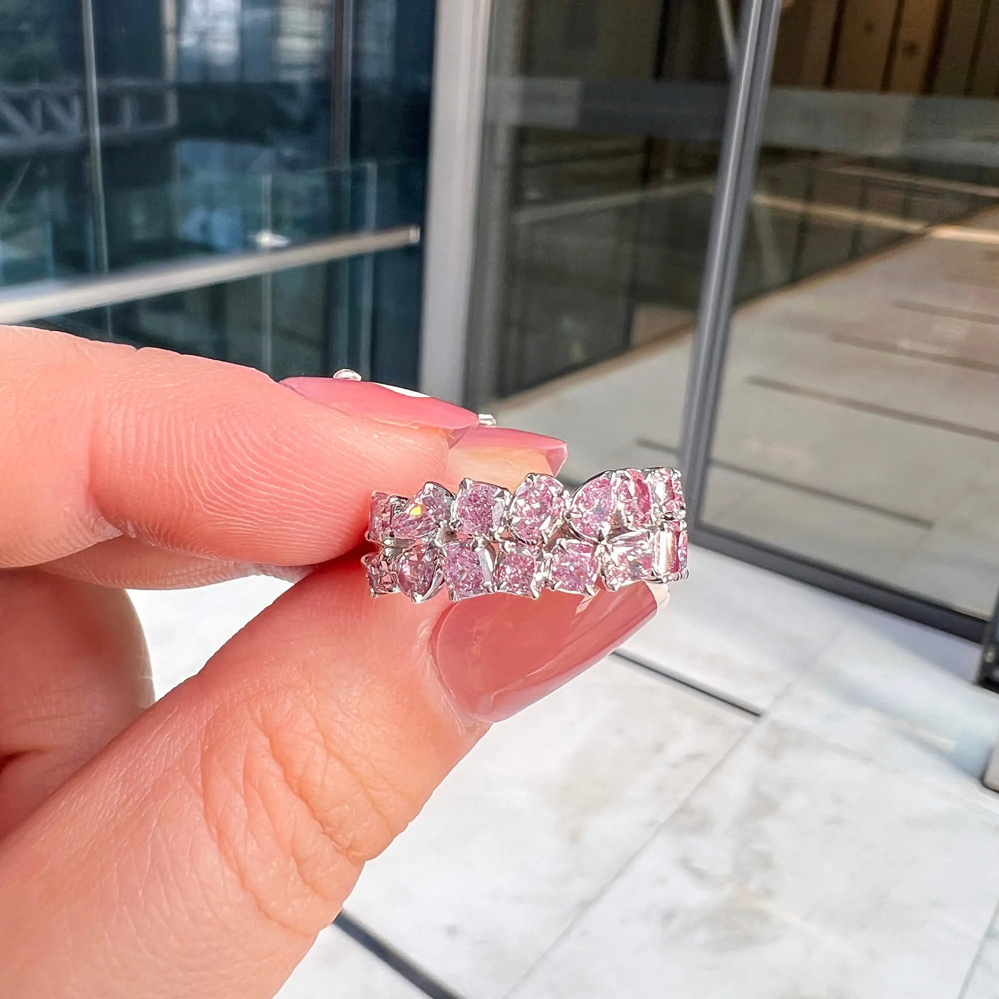 Fancy Light Pink Diamond Ring, 2.17 Ct. TW, MIX shape,Rings Colored Diamond