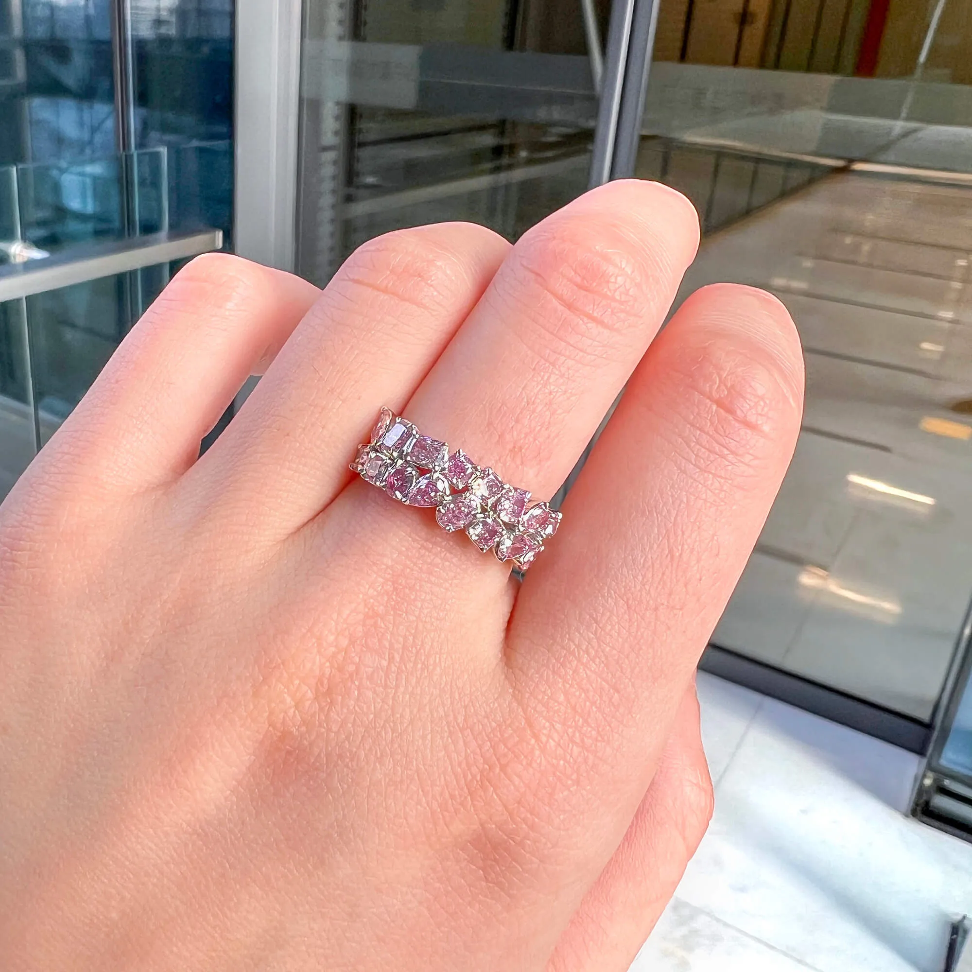 Fancy Light Pink Diamond Ring, 2.17 Ct. TW, MIX shape,Rings Colored Diamond