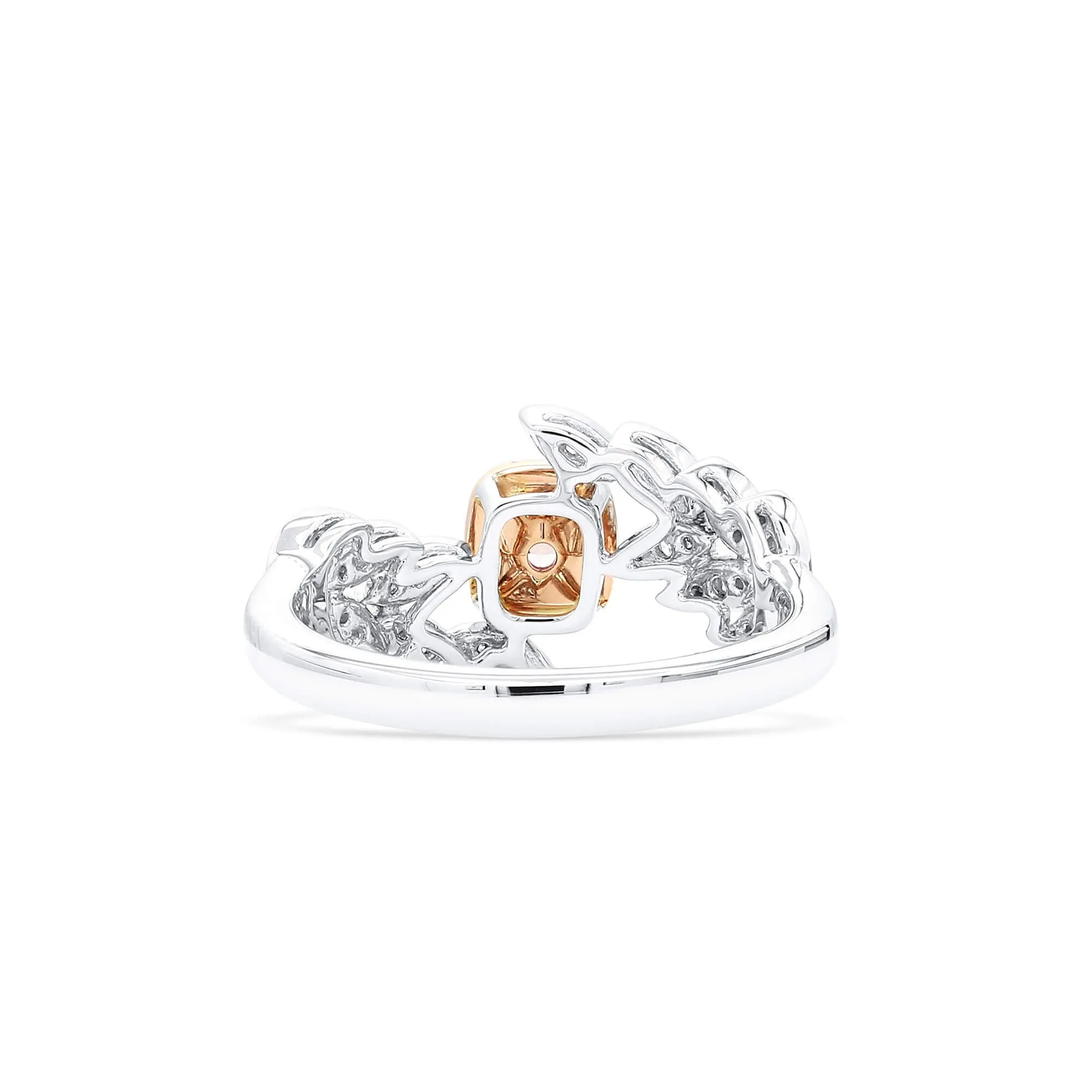 Fancy Light Purplish Pink Diamond Ring, 0.52 Ct. TW, Cushion shape, GIA Certified,Rings Colored Diamond