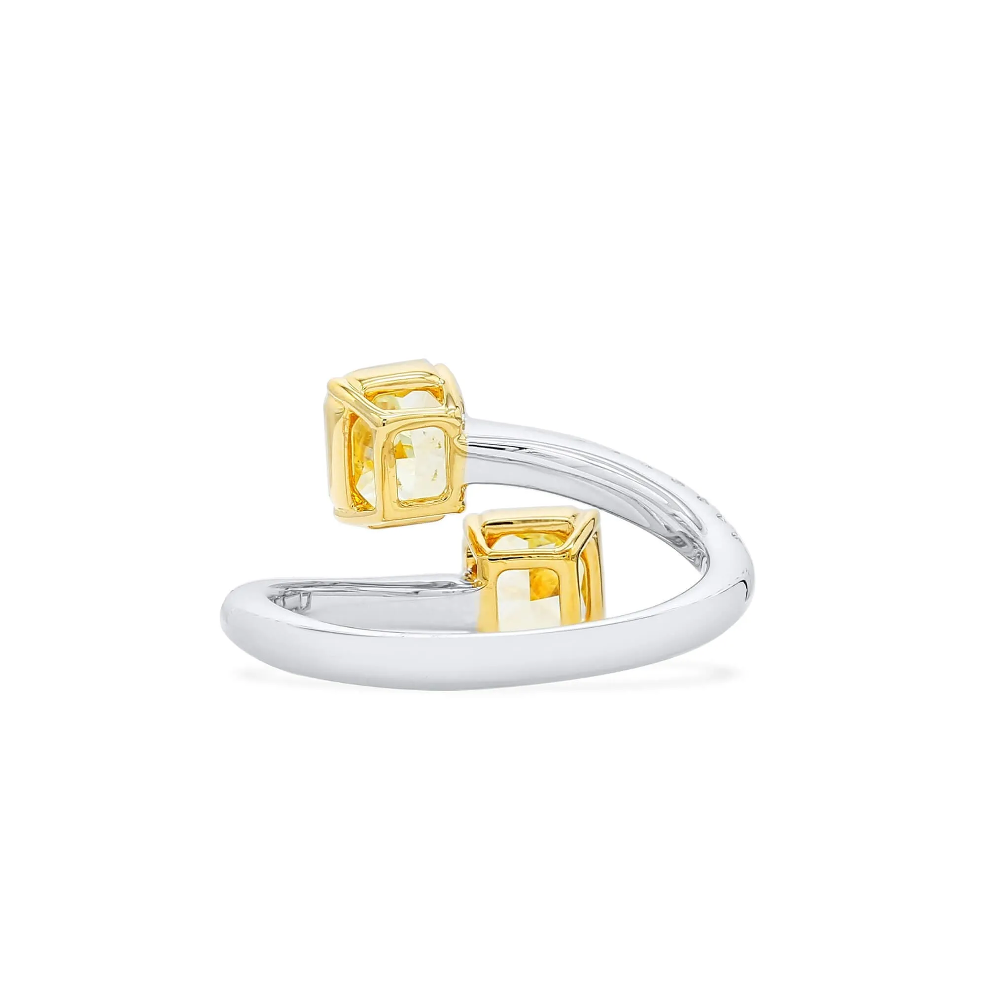 Fancy Light Yellow Diamond Ring, 2.28 Ct. TW, Radiant shape, GIA Certified,Rings Colored Diamond