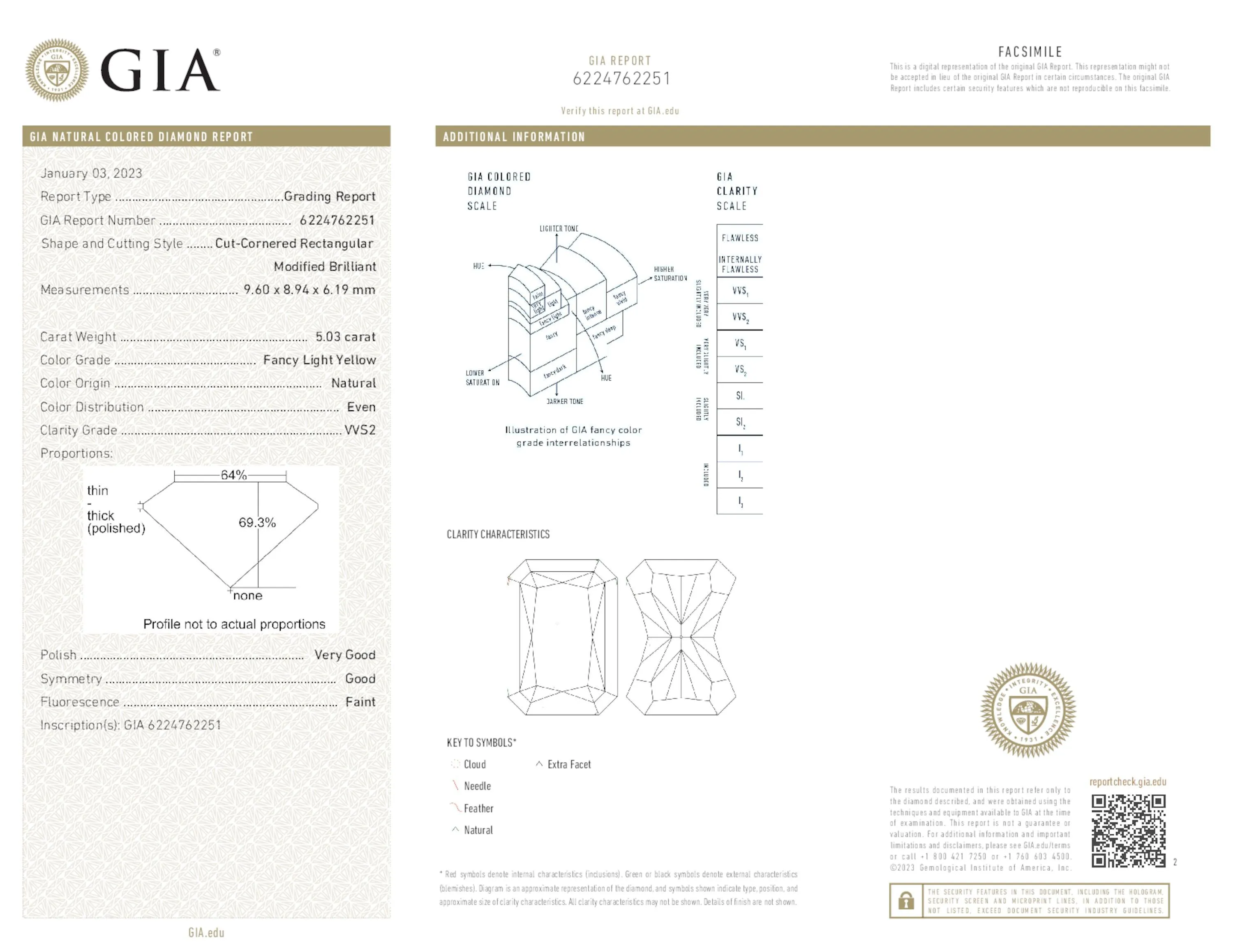 Fancy Light Yellow Diamond Ring, 5.03 Ct. (6.47 Ct. TW), Radiant Shape, 6224762251,Rings Colored Diamond
