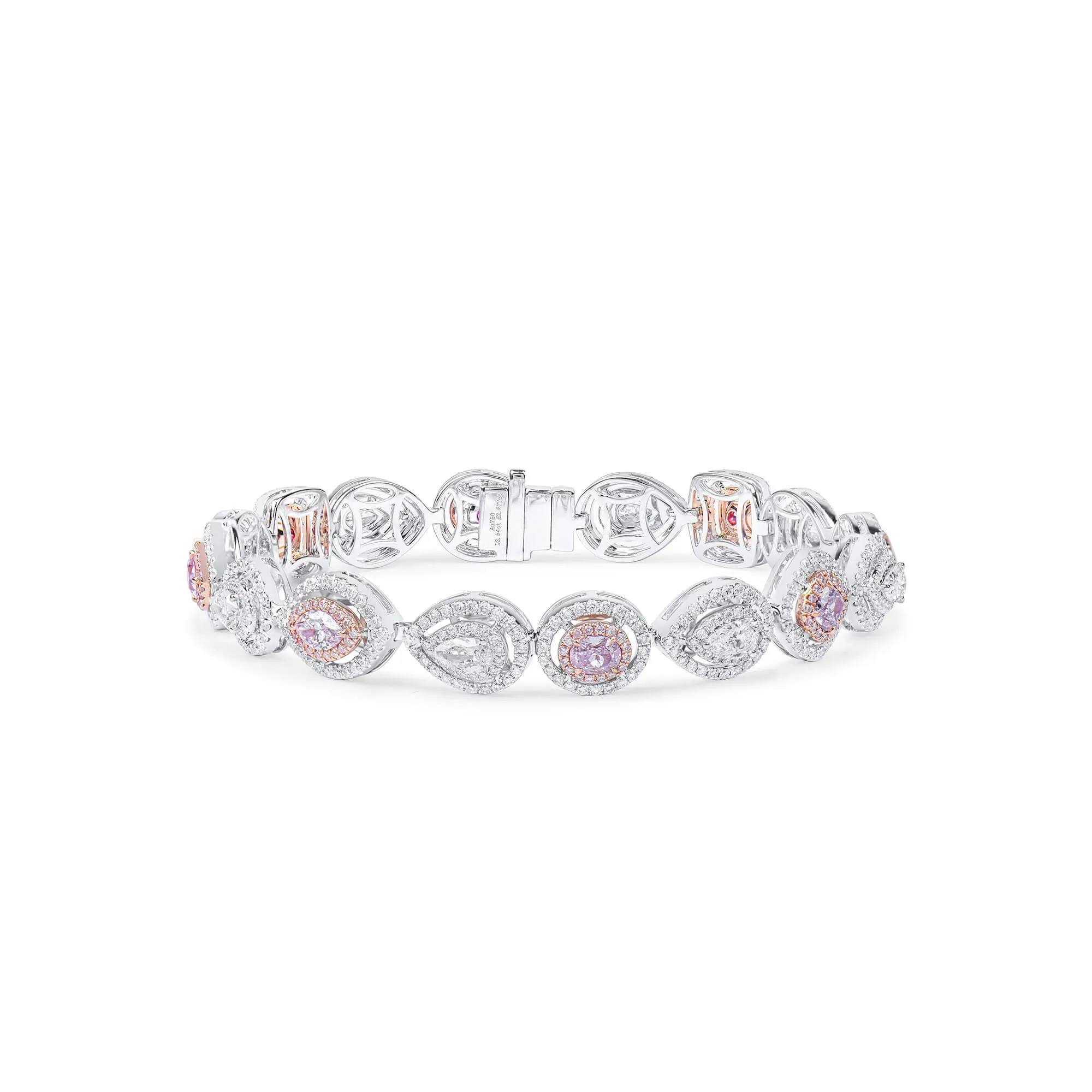 Fancy Pink Diamond Bracelet, 6.21 Ct. TW, MIX shape,Pink Diamond Bracelet
