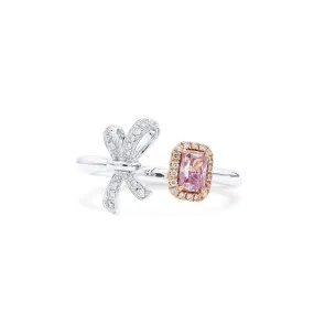 Fancy Purple Pink Diamond Ring, 0.45 Ct. TW, Radiant shape, GIA Certified,Rings Colored Diamond