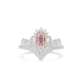 Fancy Purple Pink Diamond Ring, 0.68 Ct. TW, Oval shape, GIA Certified,Rings Colored Diamond