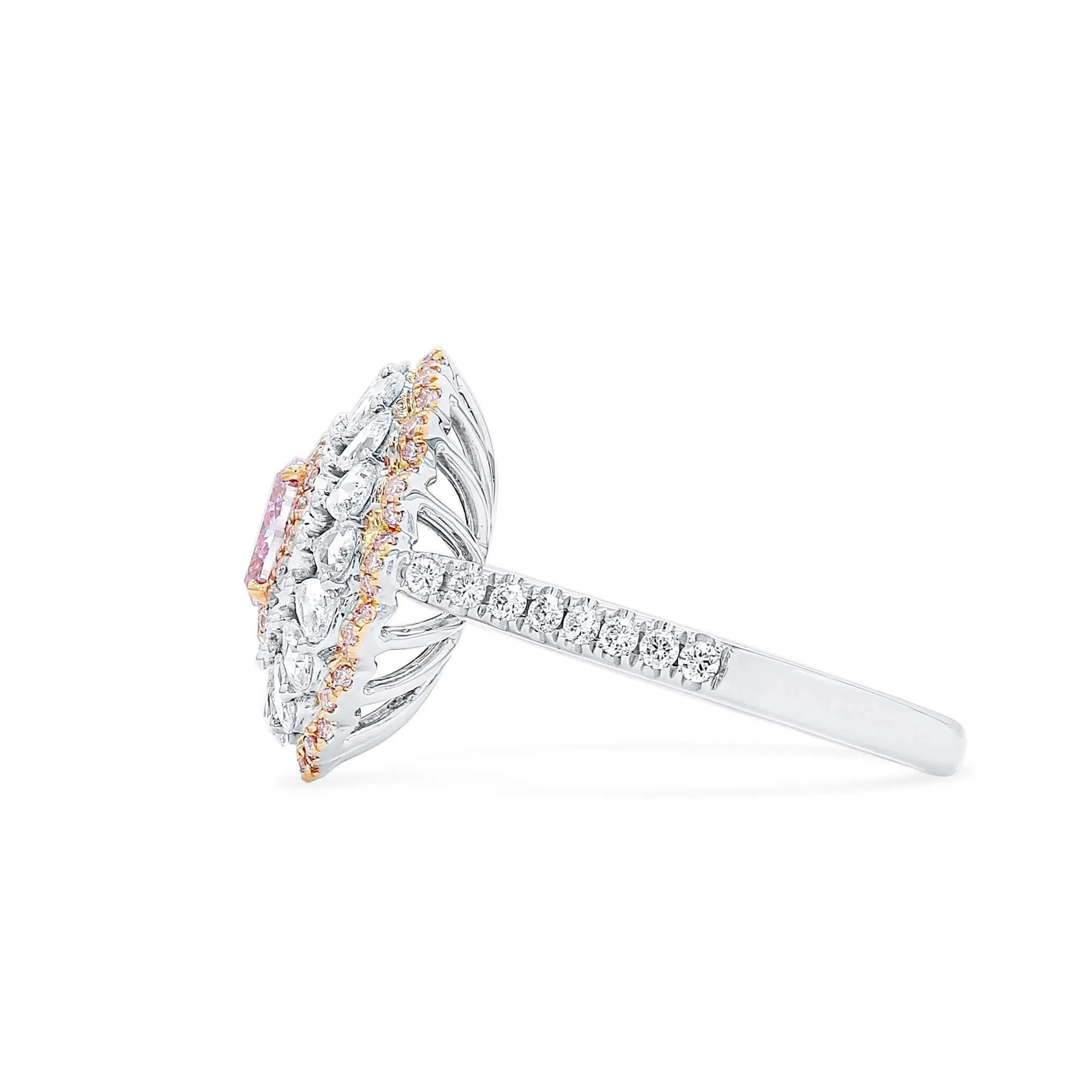 Fancy Purple Pink Diamond Ring, 1.27 Ct. TW, Oval shape, GIA Certified,Rings Colored Diamond