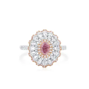 Fancy Purple Pink Diamond Ring, 1.27 Ct. TW, Oval shape, GIA Certified,Rings Colored Diamond