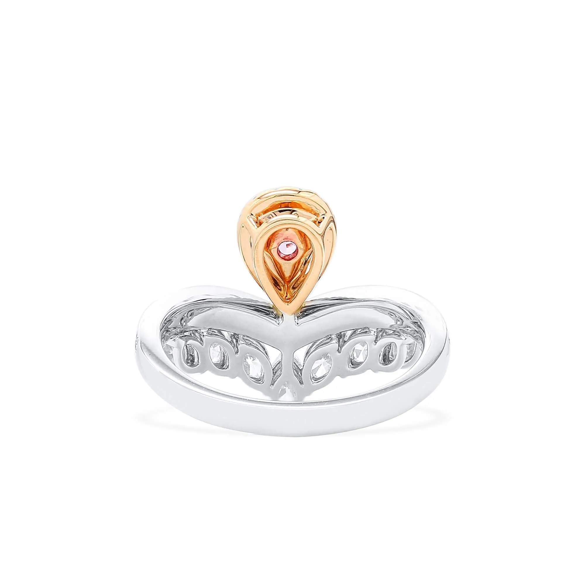 Fancy Purplish Pink Diamond Ring, 1.68 Ct. TW, Pear shape, GIA Certified,Rings Colored Diamond