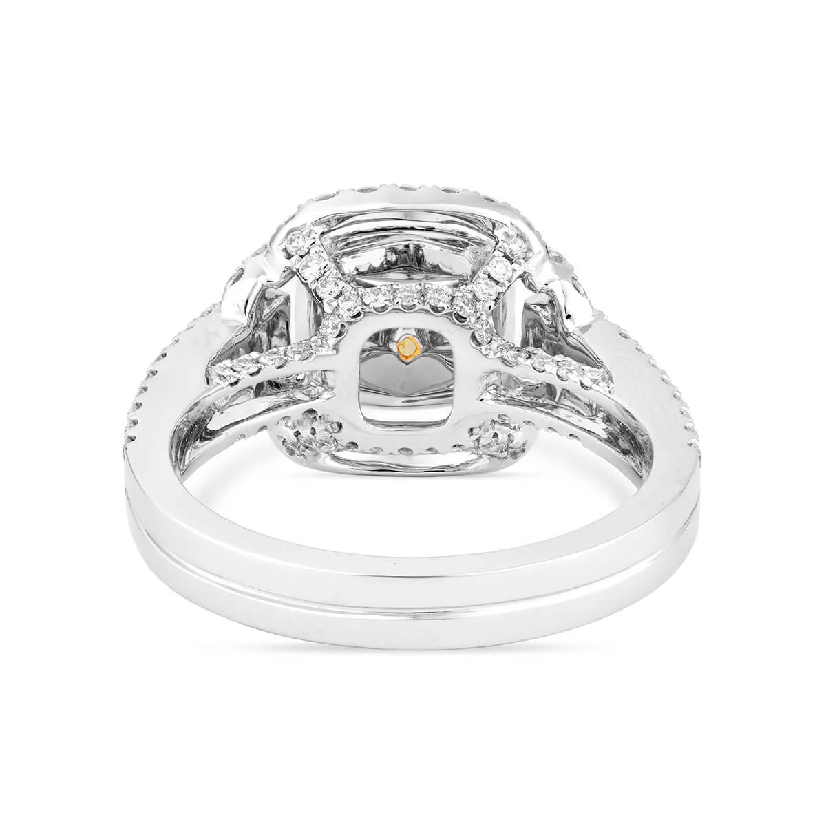 Fancy Vivid Yellow Diamond Ring, 1.82 Ct. TW, Cushion shape, GIA Certified,Rings Colored Diamond