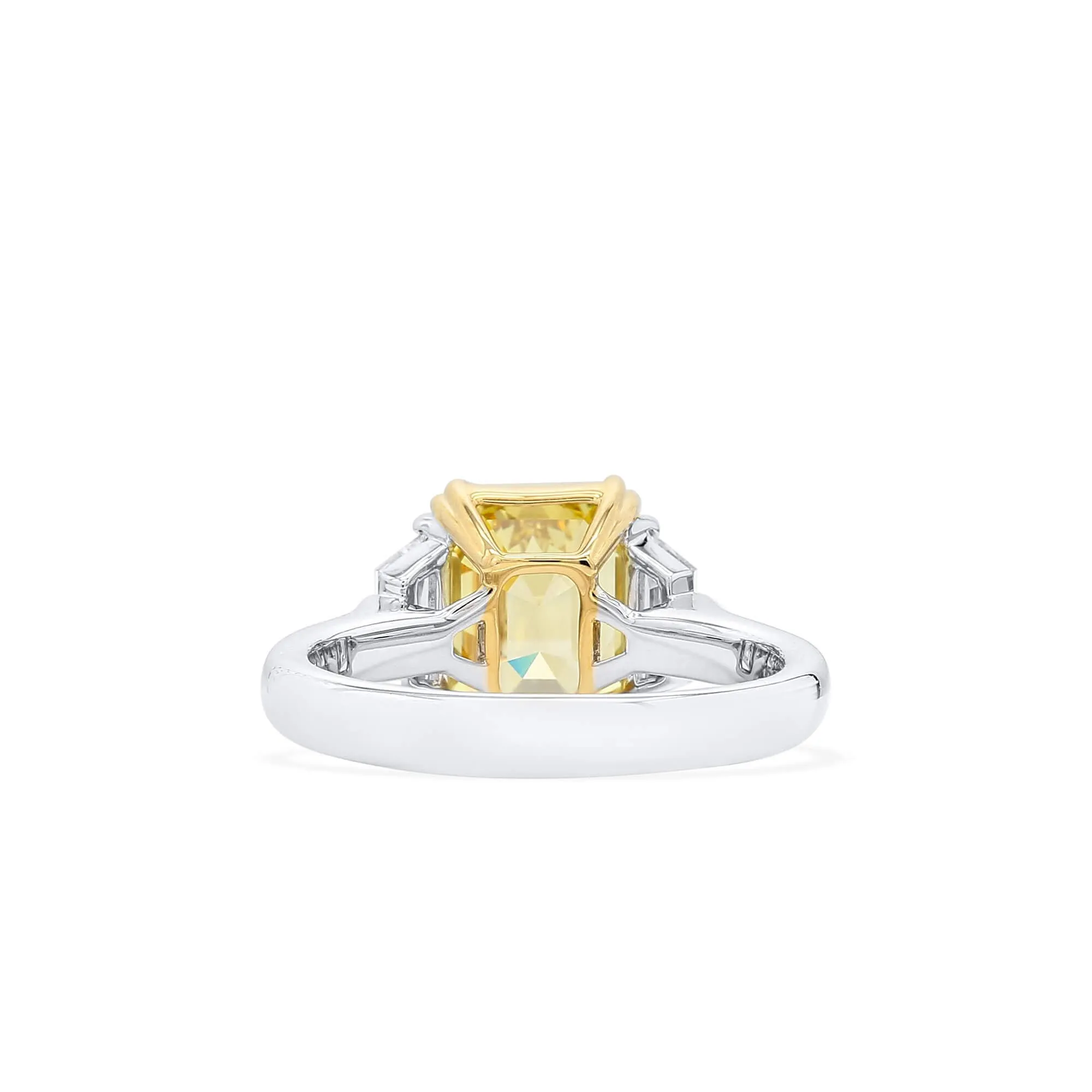 Fancy Vivid Yellow Diamond Ring, 3.46 Ct. TW, Radiant shape, GIA Certified,Rings Colored Diamond