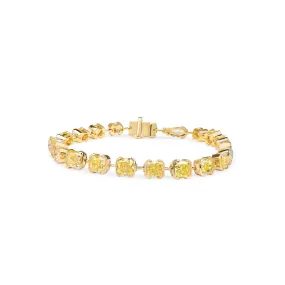 Fancy Yellow Diamond Bracelet, 13.60 Carat, Mix Shape,Bracelet Diamond Yellow Jewelry