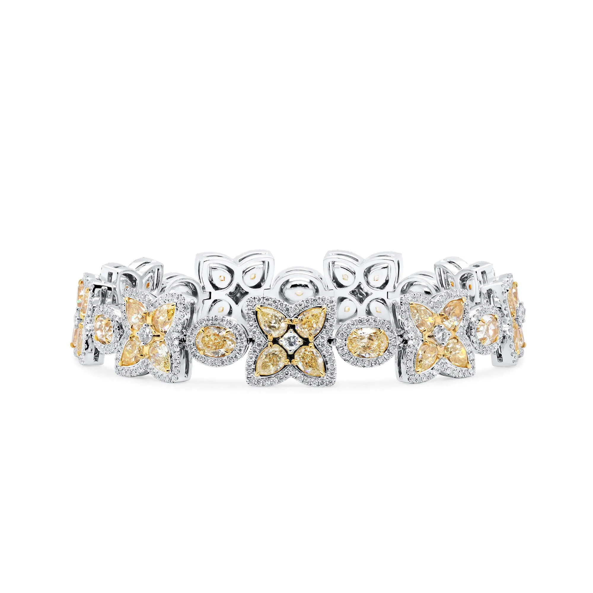 Fancy Yellow Diamond Bracelet, 20.71 Ct. TW, Pear shape,Bracelet Diamond Yellow Jewelry