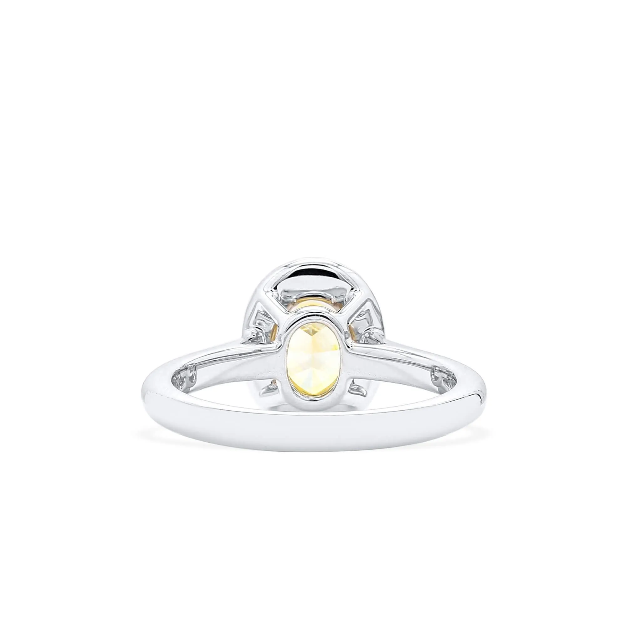Fancy Yellow Diamond Ring, 1.71 Ct. TW, Oval shape, GIA Certified,Rings Colored Diamond